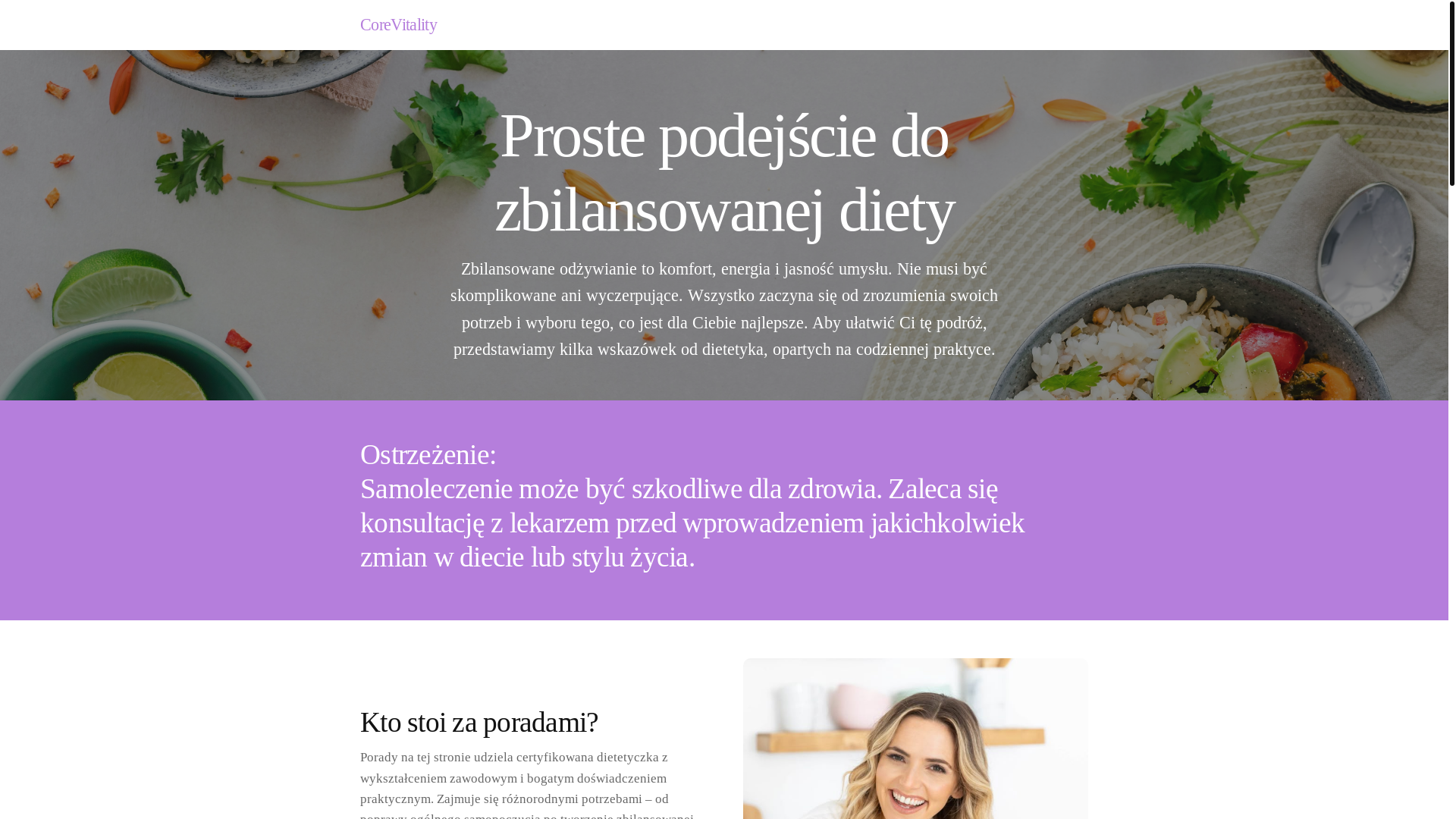 website screenshot of https://corevitalitys.info/