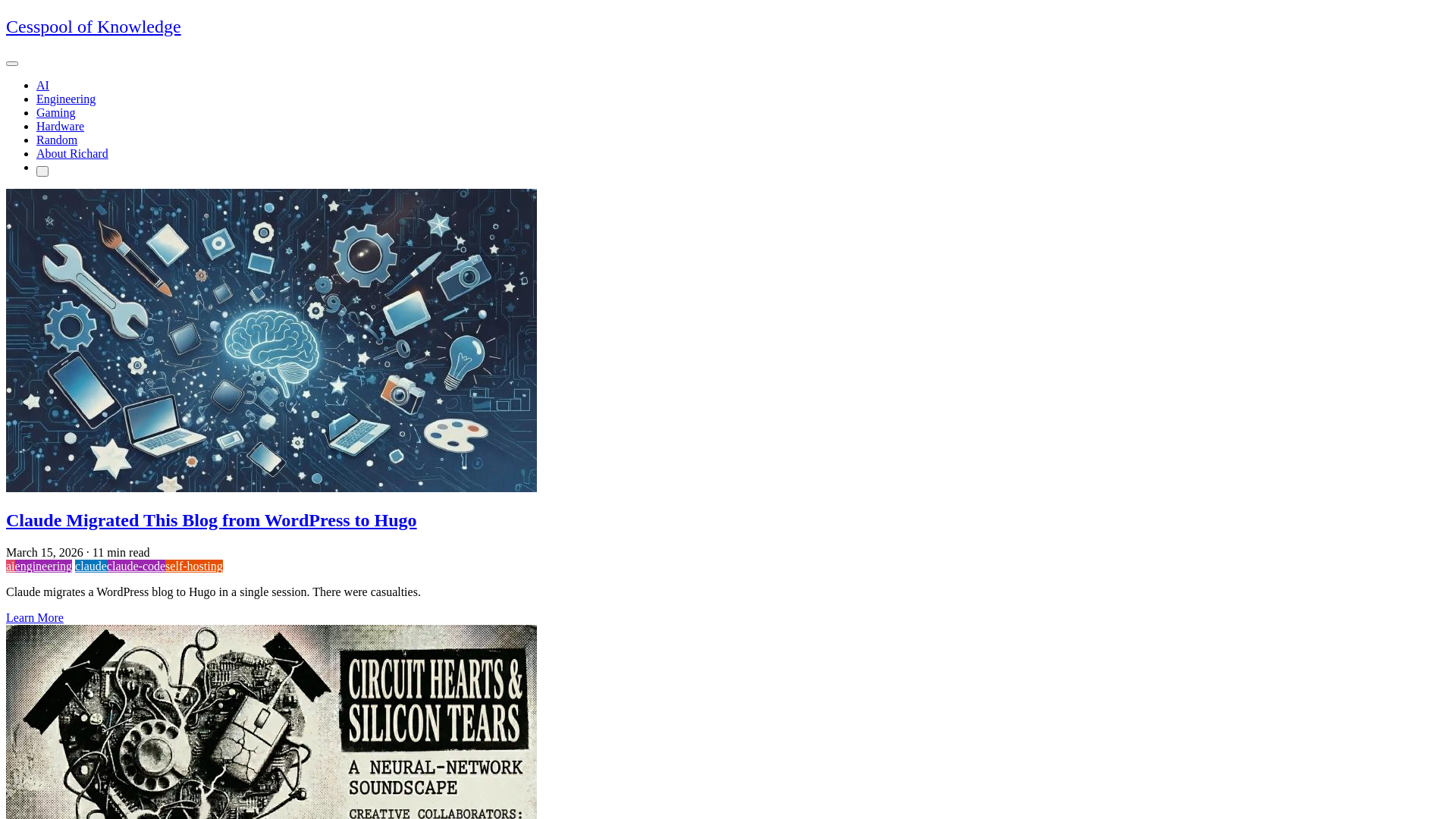 website screenshot of https://cesspoolofknowledge.pages.dev/