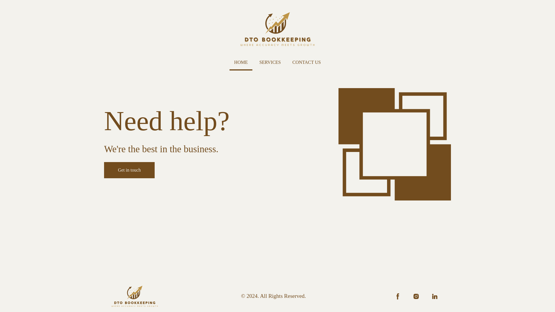website screenshot of https://dtobookkeeping.com/