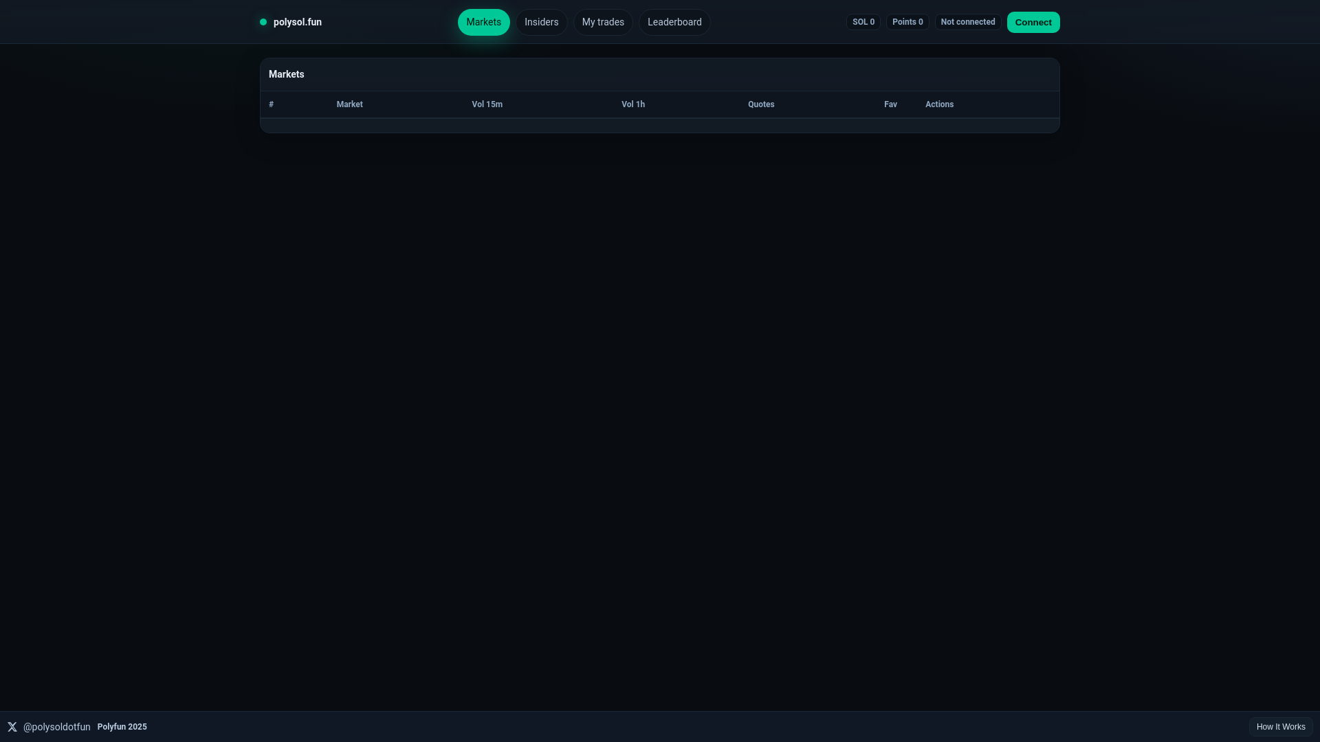 website screenshot of https://polysol.fun/