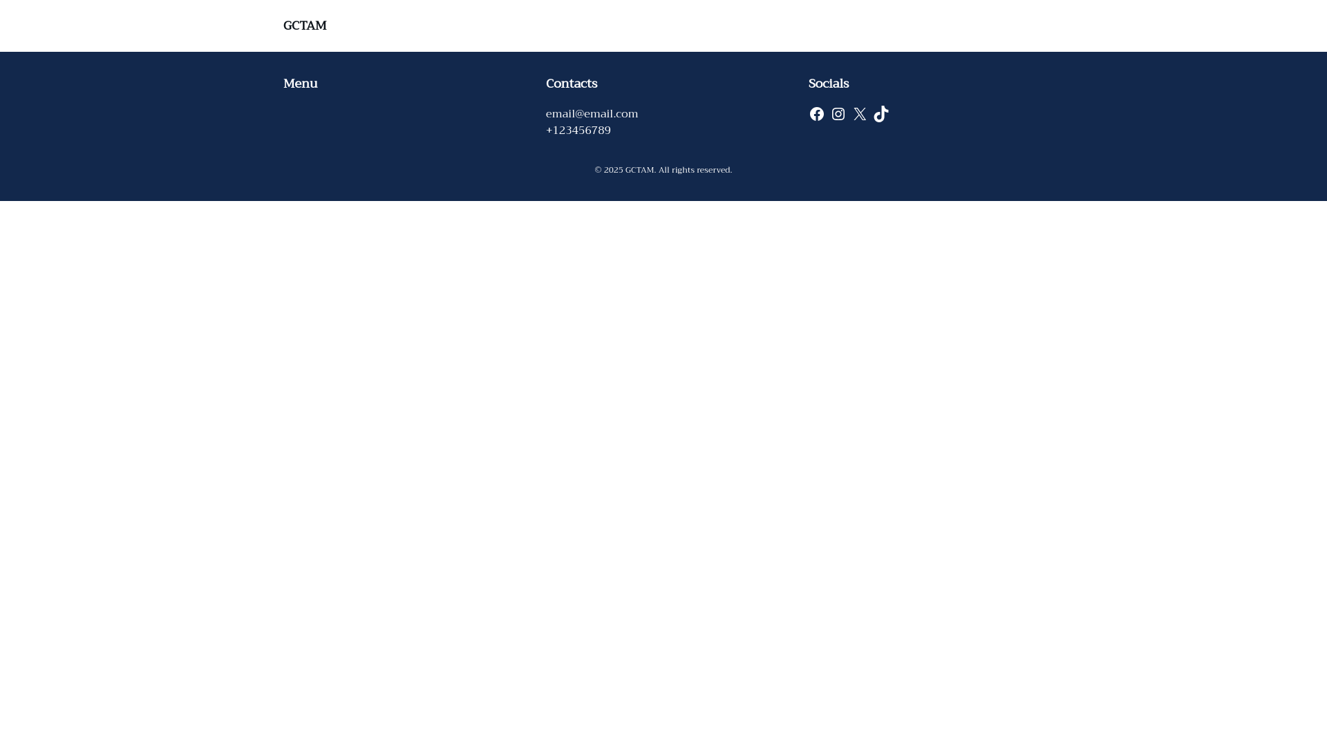 website screenshot of https://gctam.org/