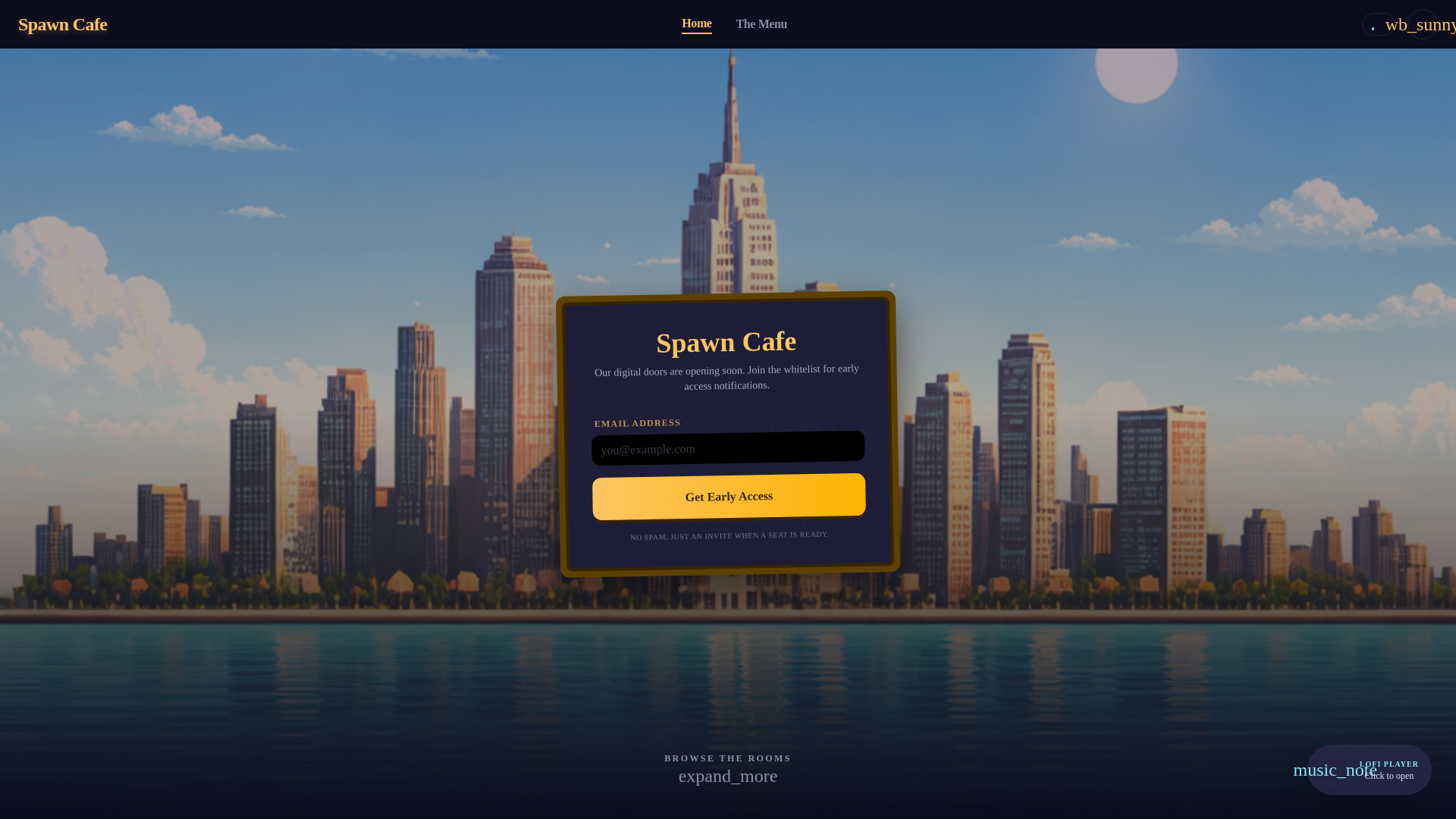 website screenshot of https://spawncafe.com/