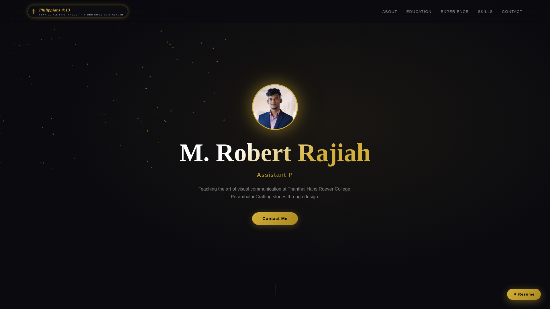 website screenshot of https://robertrajiah.in