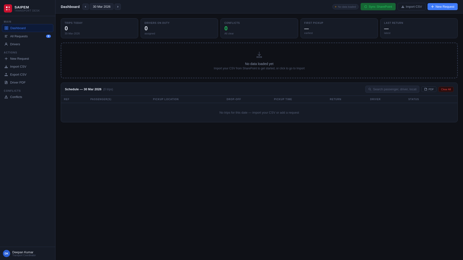 website screenshot of https://transport-desk.pages.dev/