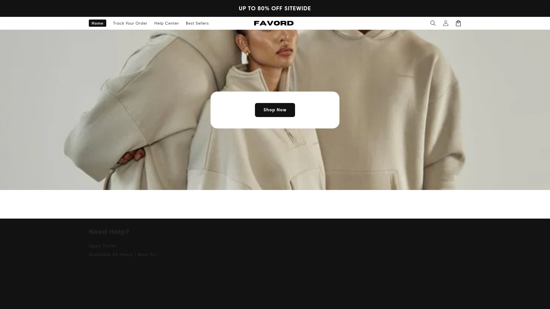 website screenshot of https://favordshops.com/