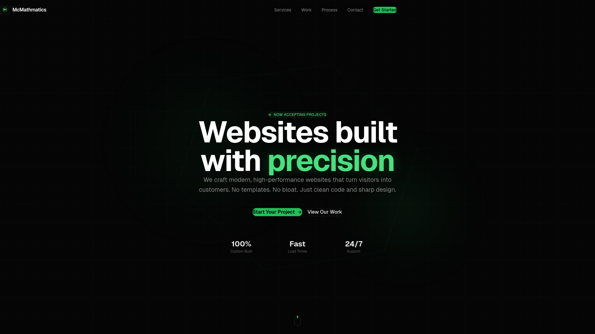 website screenshot of https://mcmathmatics.com/