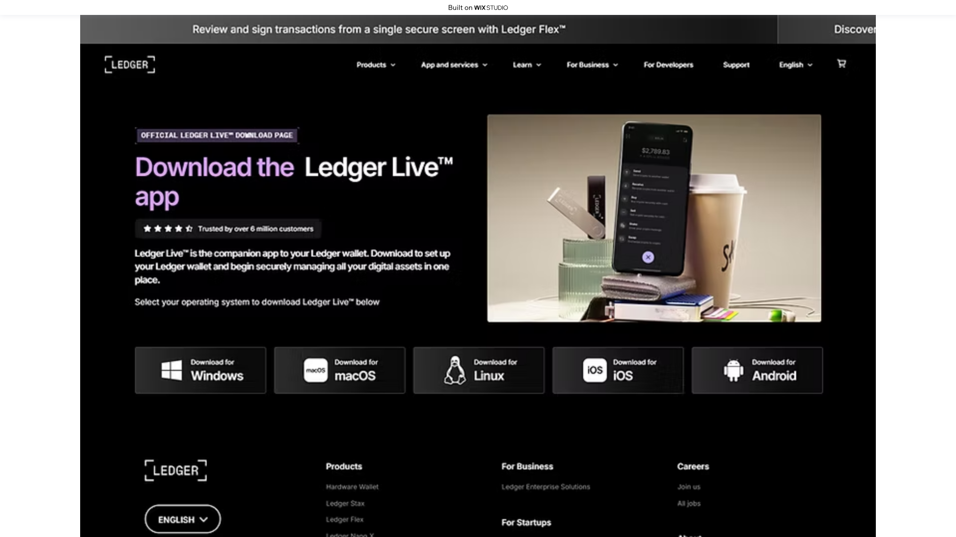 website screenshot of https://live-ledgr-apps.wixstudio.com/us-en