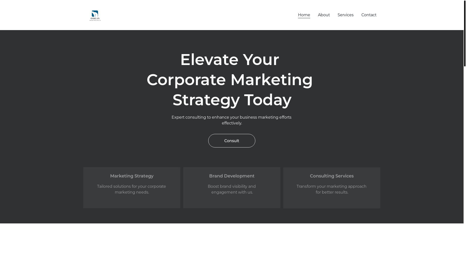 website screenshot of https://oaklandconsulting.shop/