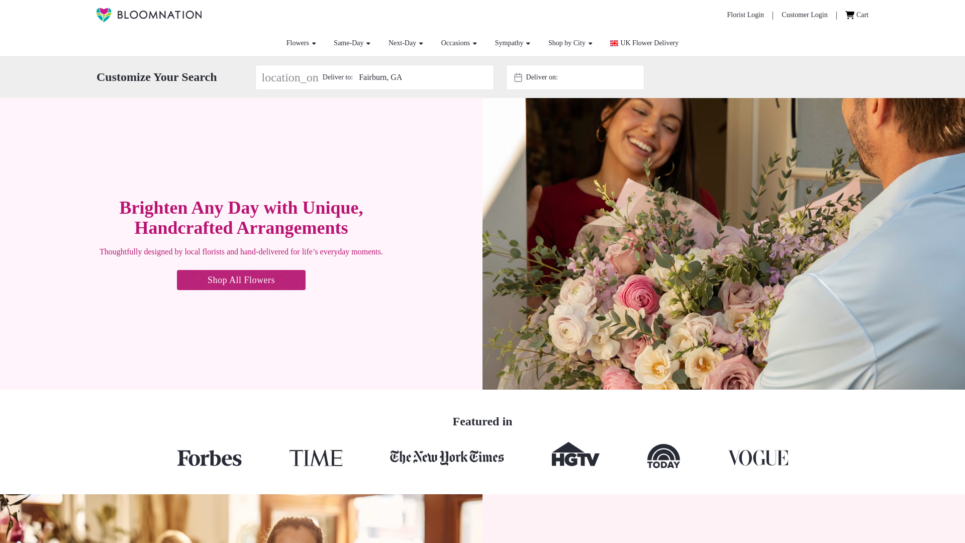 website screenshot of https://bloomnation.com/