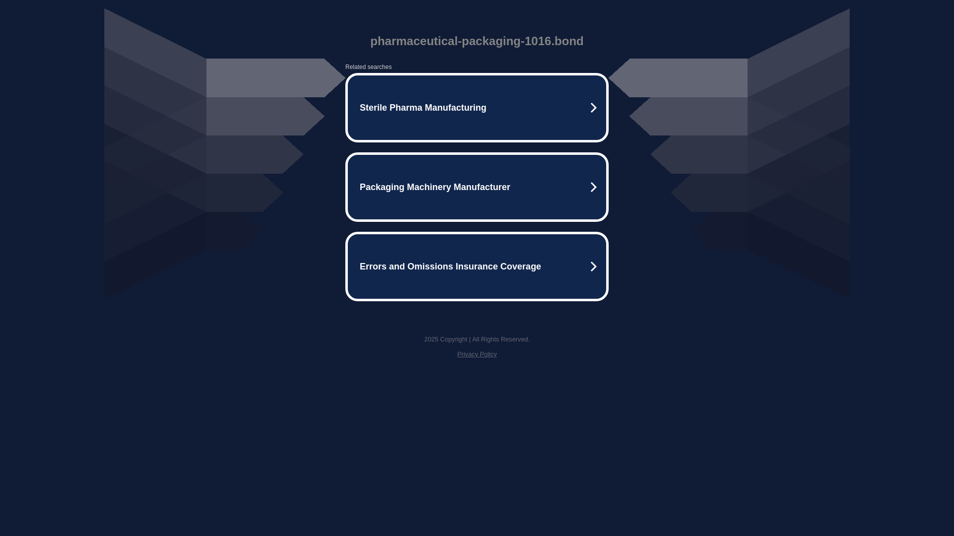 website screenshot of https://pharmaceutical-packaging-1016.bond/