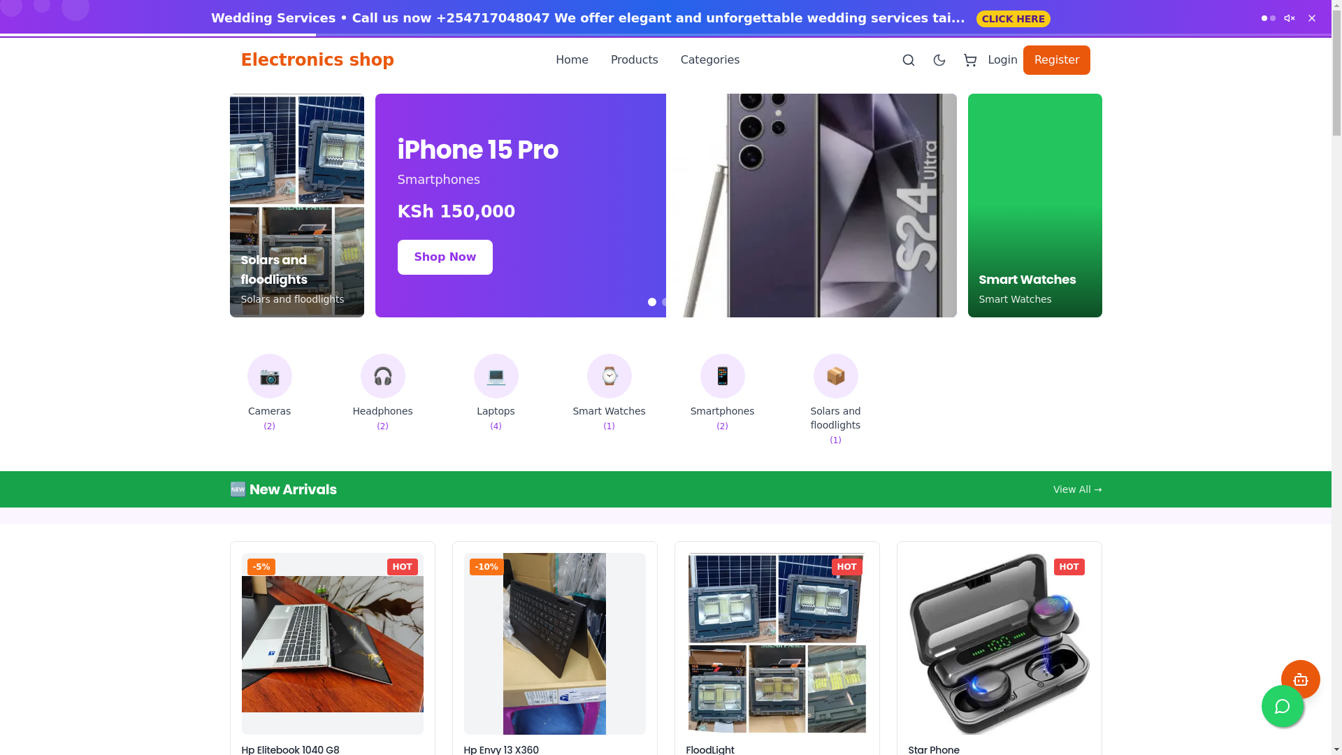 website screenshot of https://cybertechenterprise.co.ke/