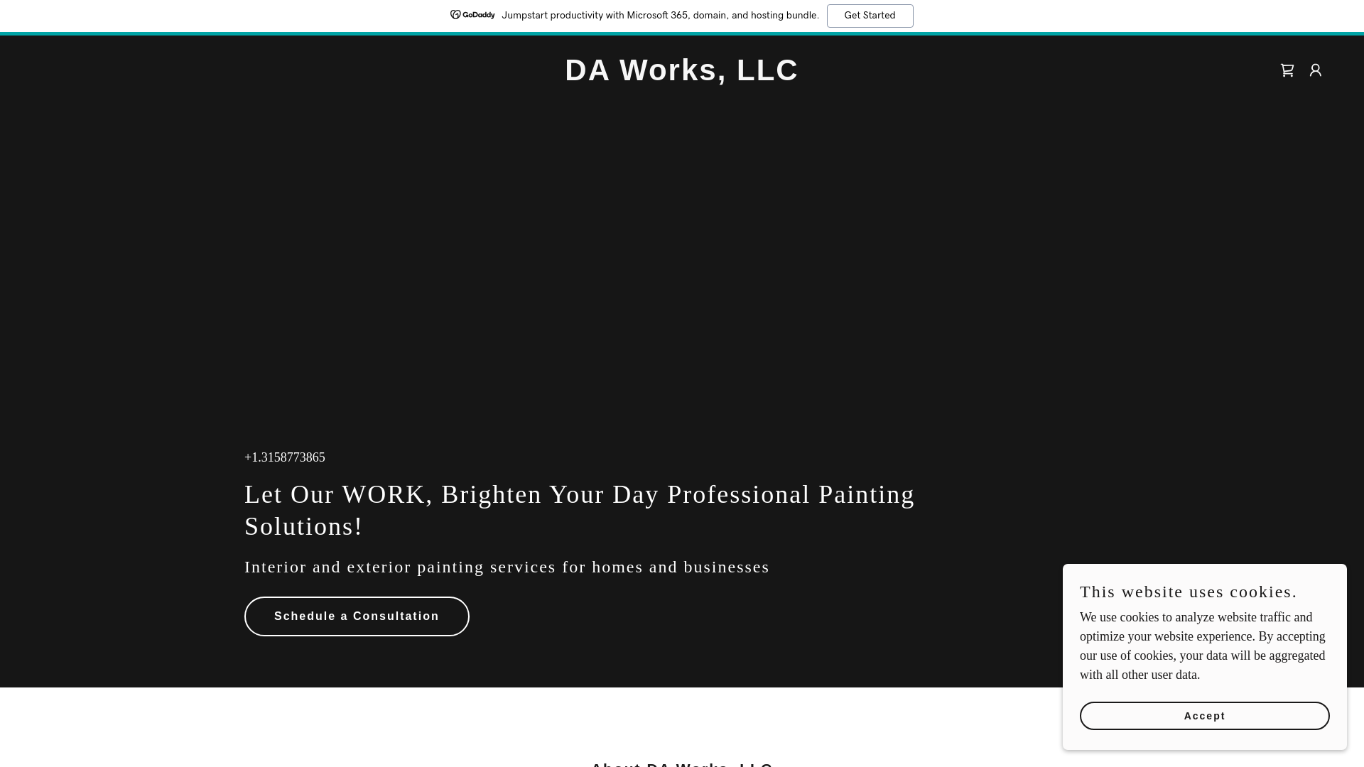 website screenshot of https://daworksllc.com/