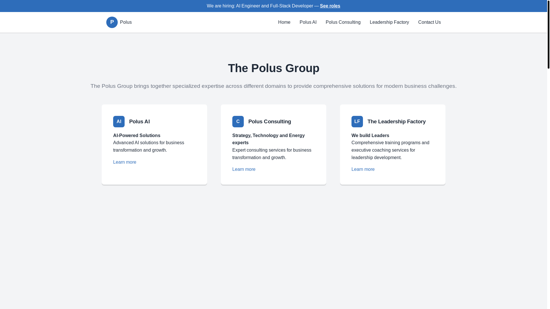 website screenshot of https://polusmain-web.pages.dev/