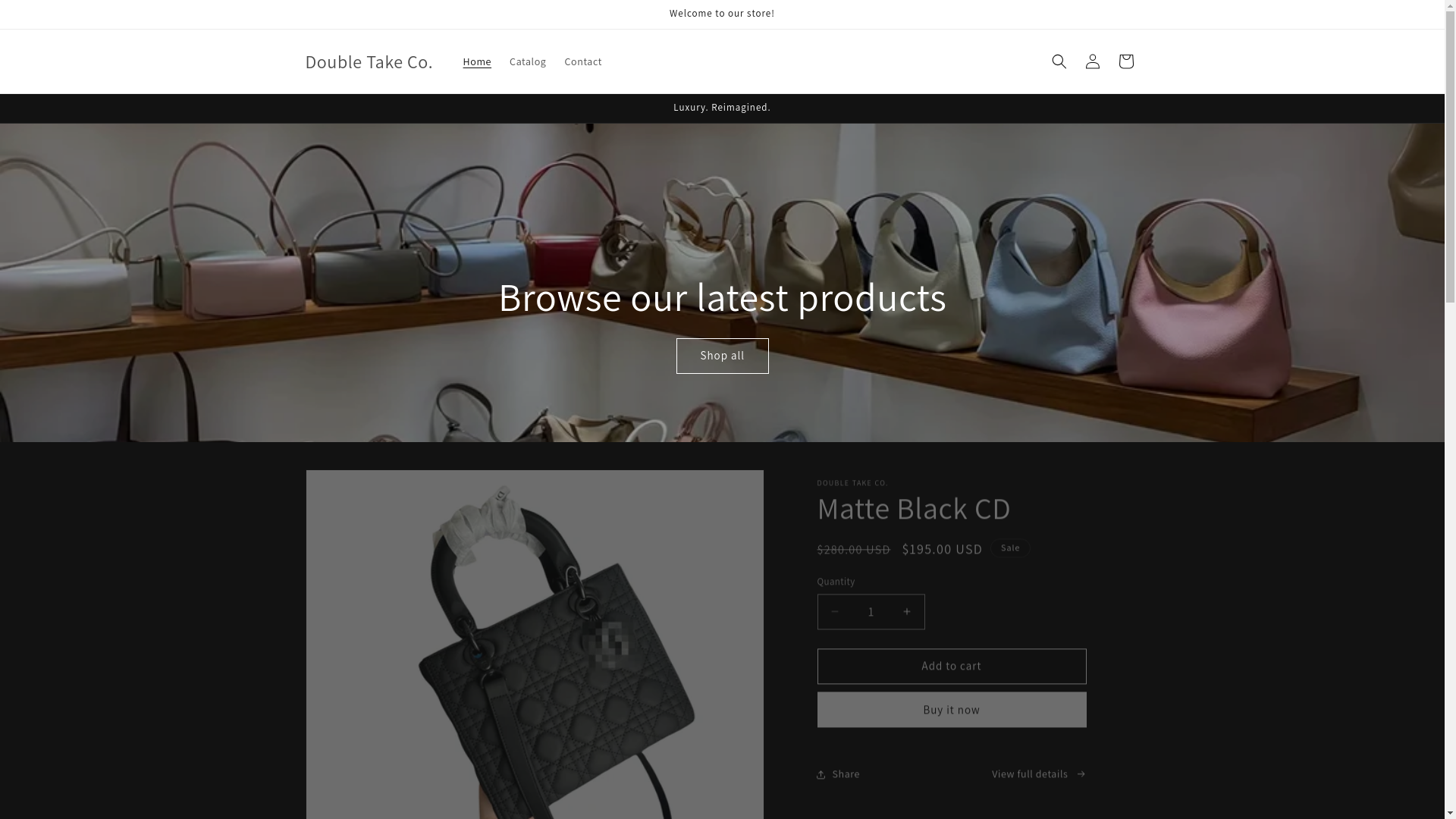 website screenshot of https://thedoubletakeco.com/