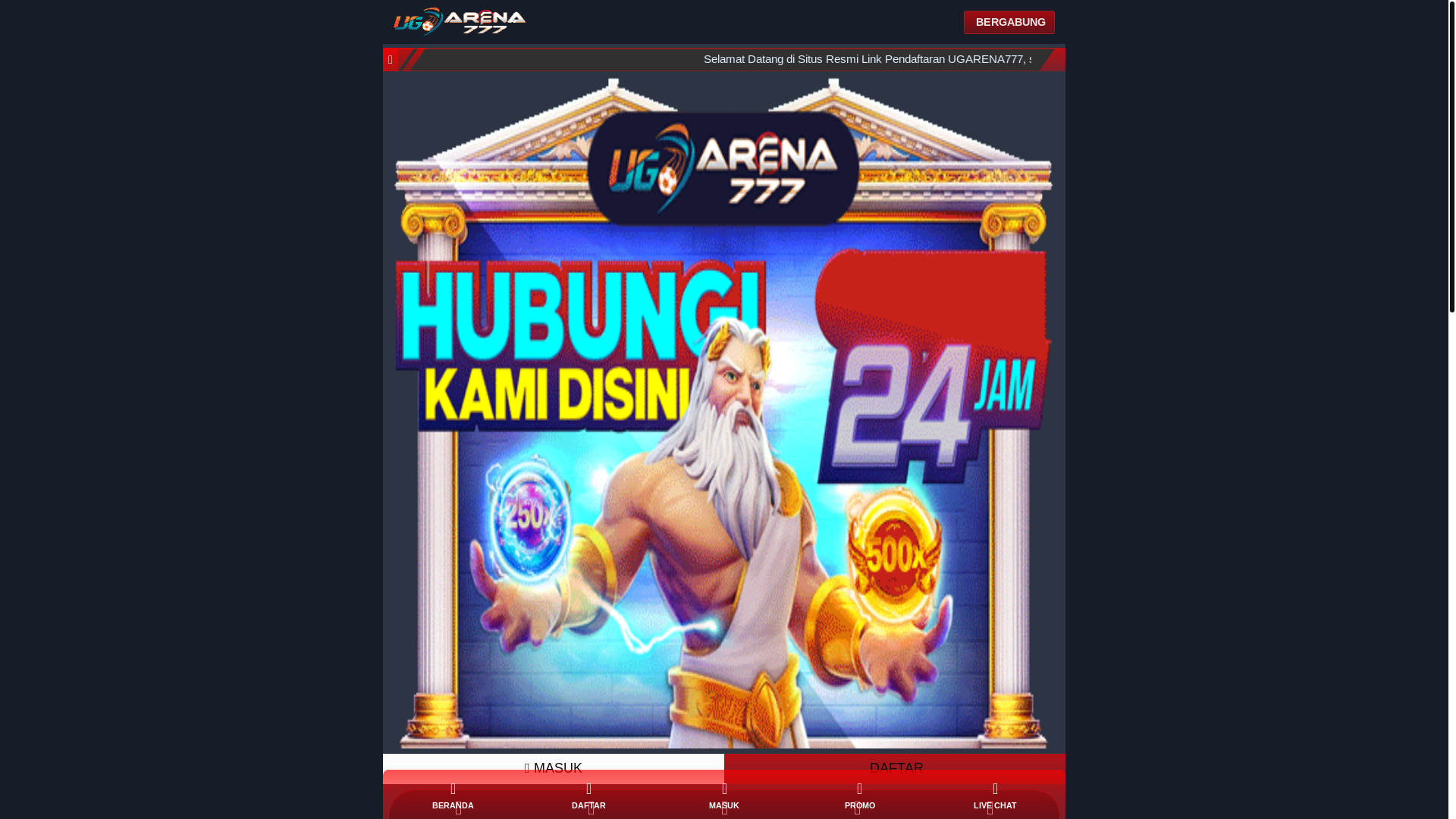 website screenshot of https://ugarena777amp-7l3.pages.dev/