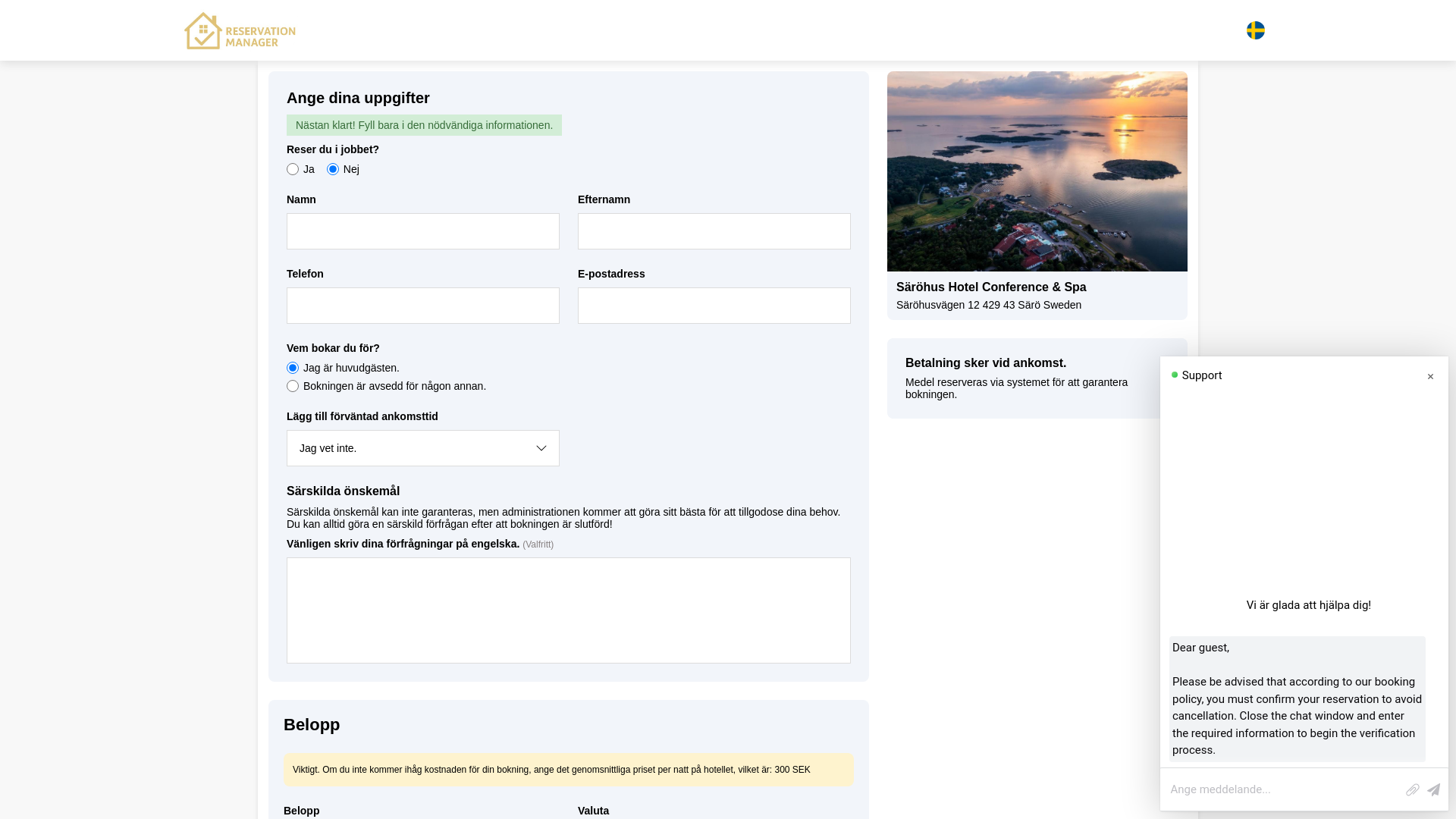 website screenshot of https://sarohusinfo.com/