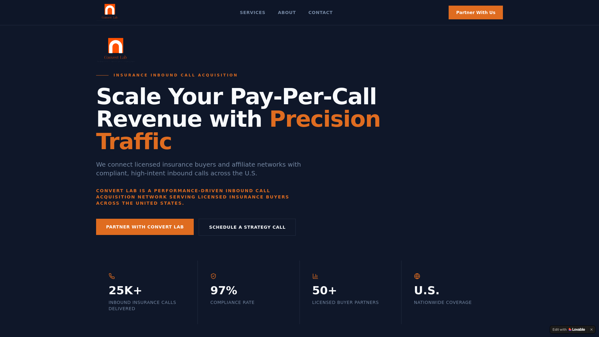 website screenshot of https://joinconvertlab.com