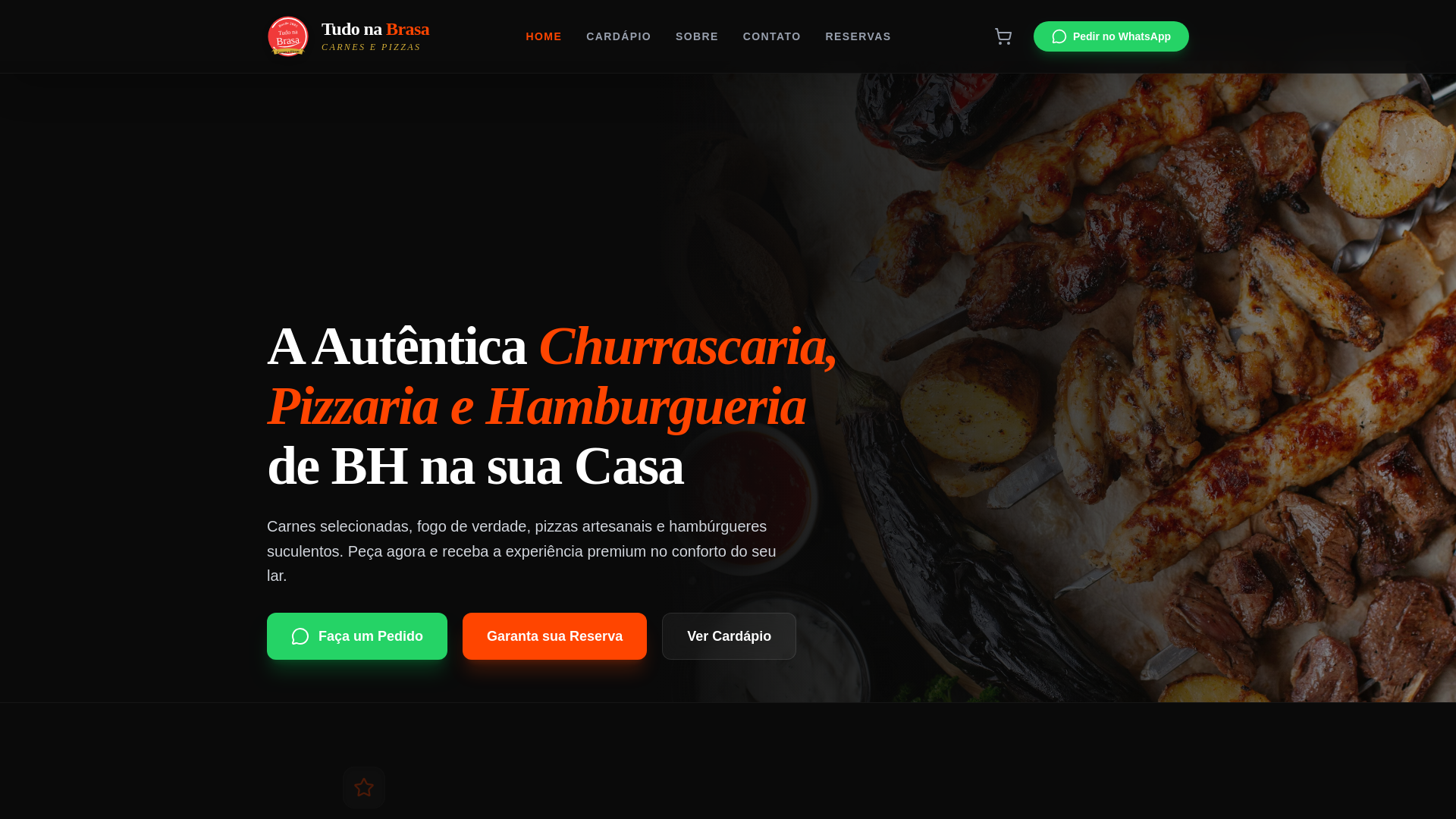 website screenshot of https://site-tudo-na-brasa.pages.dev/