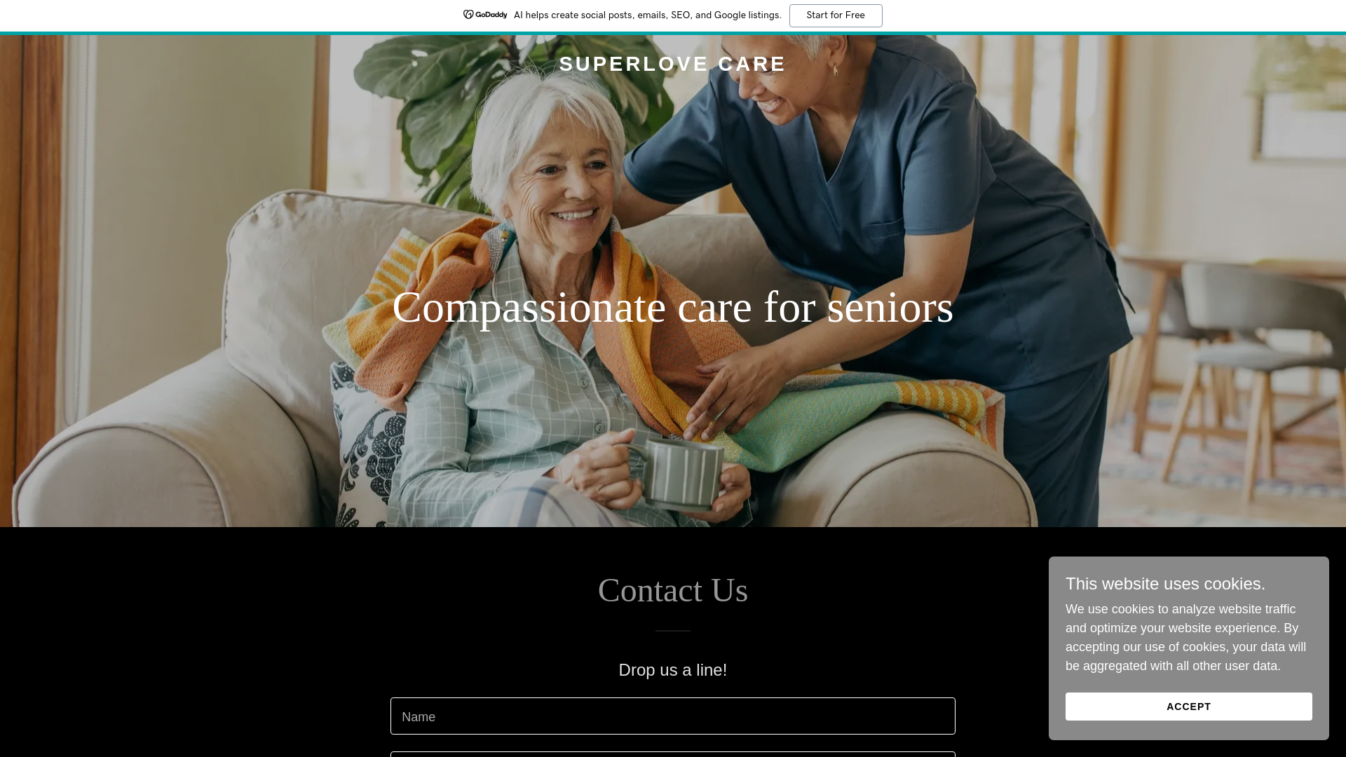 website screenshot of https://superlovecare.com/