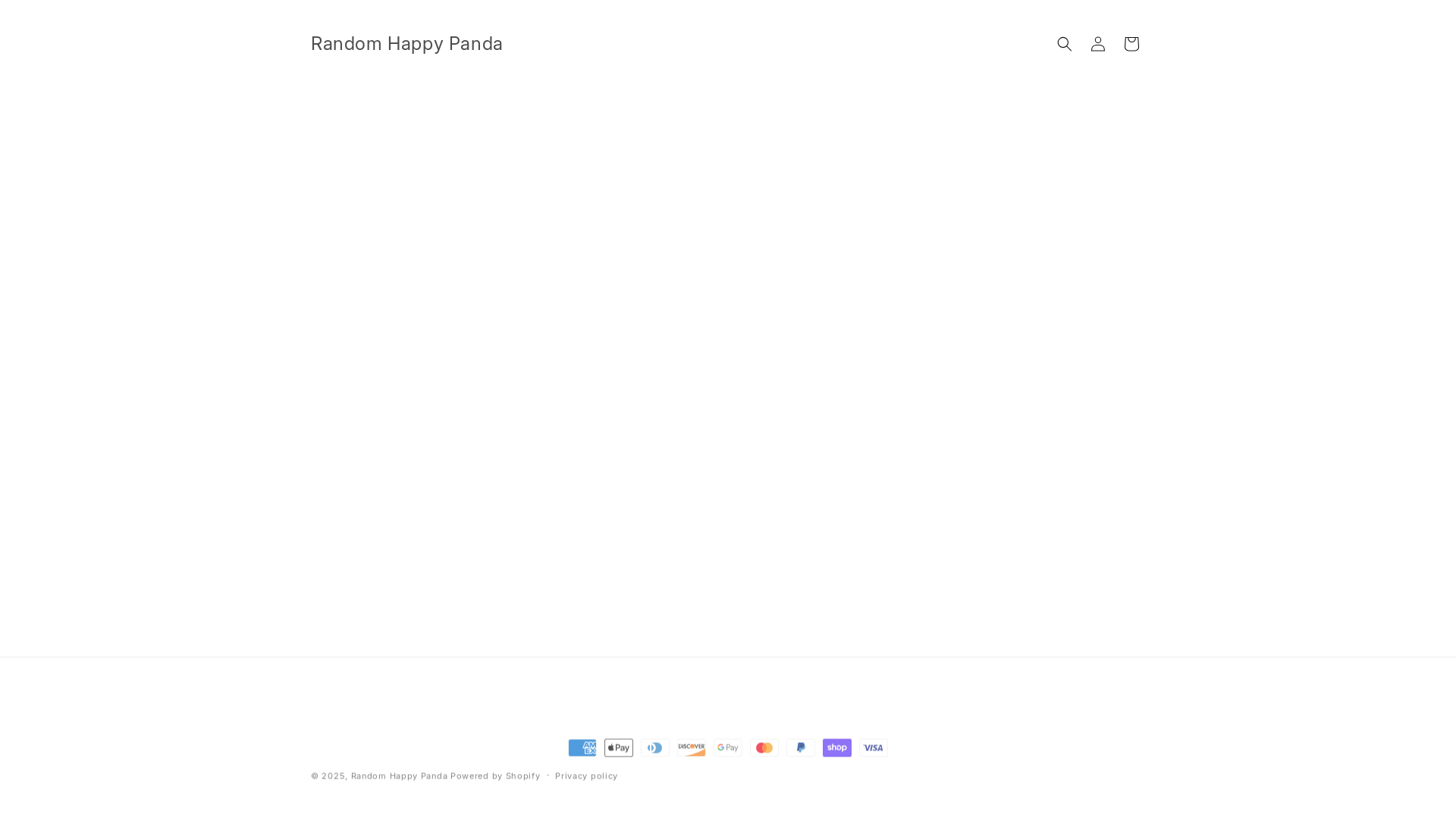 website screenshot of https://randomhappypanda.store/