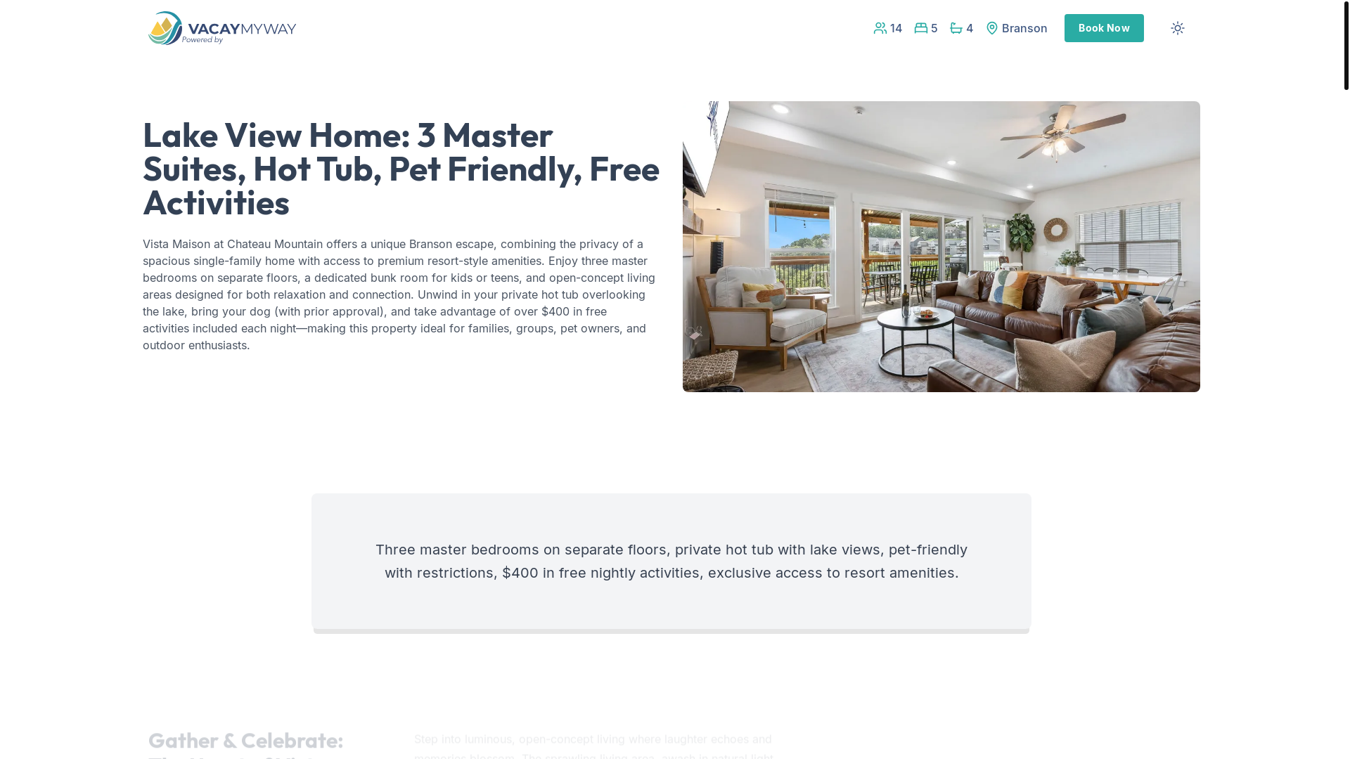 website screenshot of https://tranquilmountain.house/