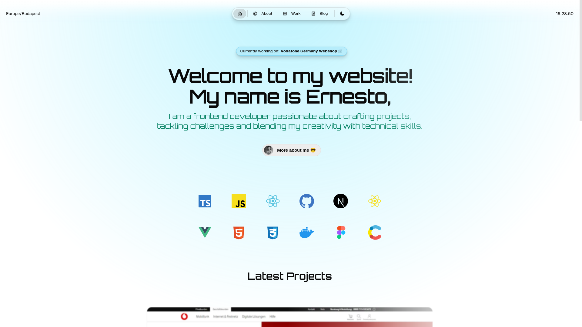 website screenshot of https://ernesto-tzompantzi.com/