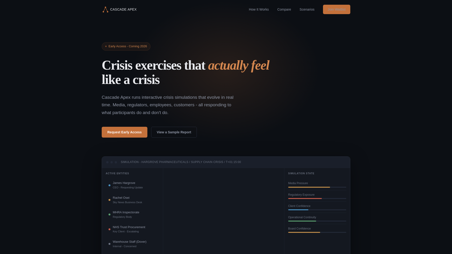 website screenshot of https://cascadeapex.com/