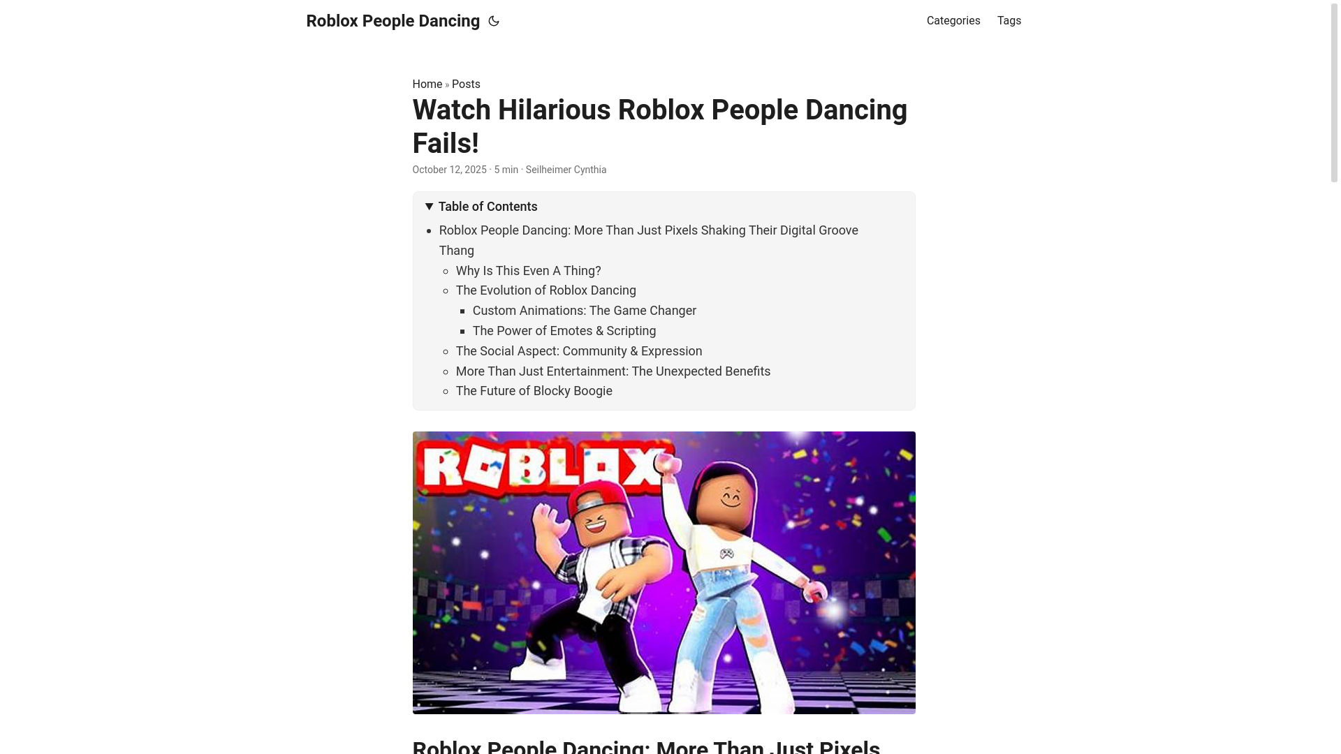 website screenshot of https://roblox-people-dancing.pages.dev/