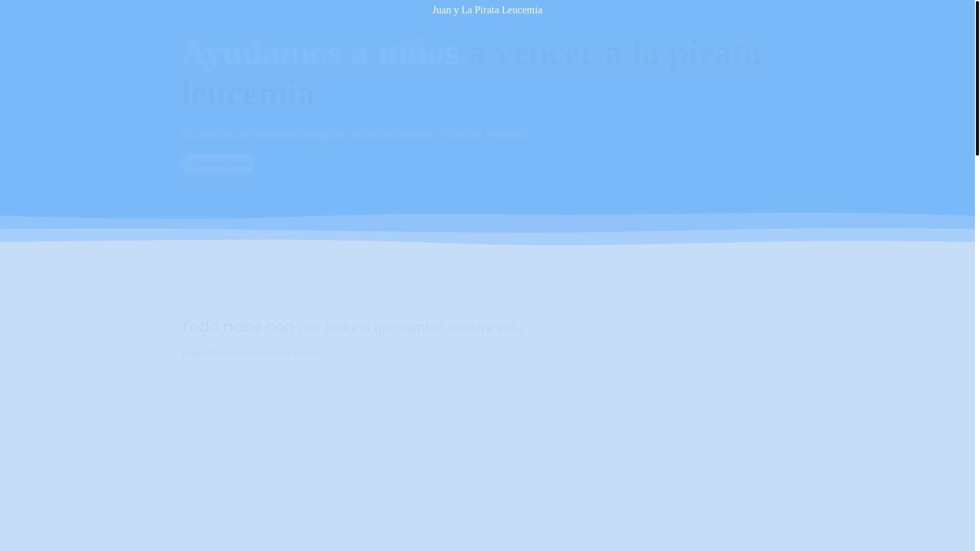 website screenshot of https://juanylapirataleucemia.org/