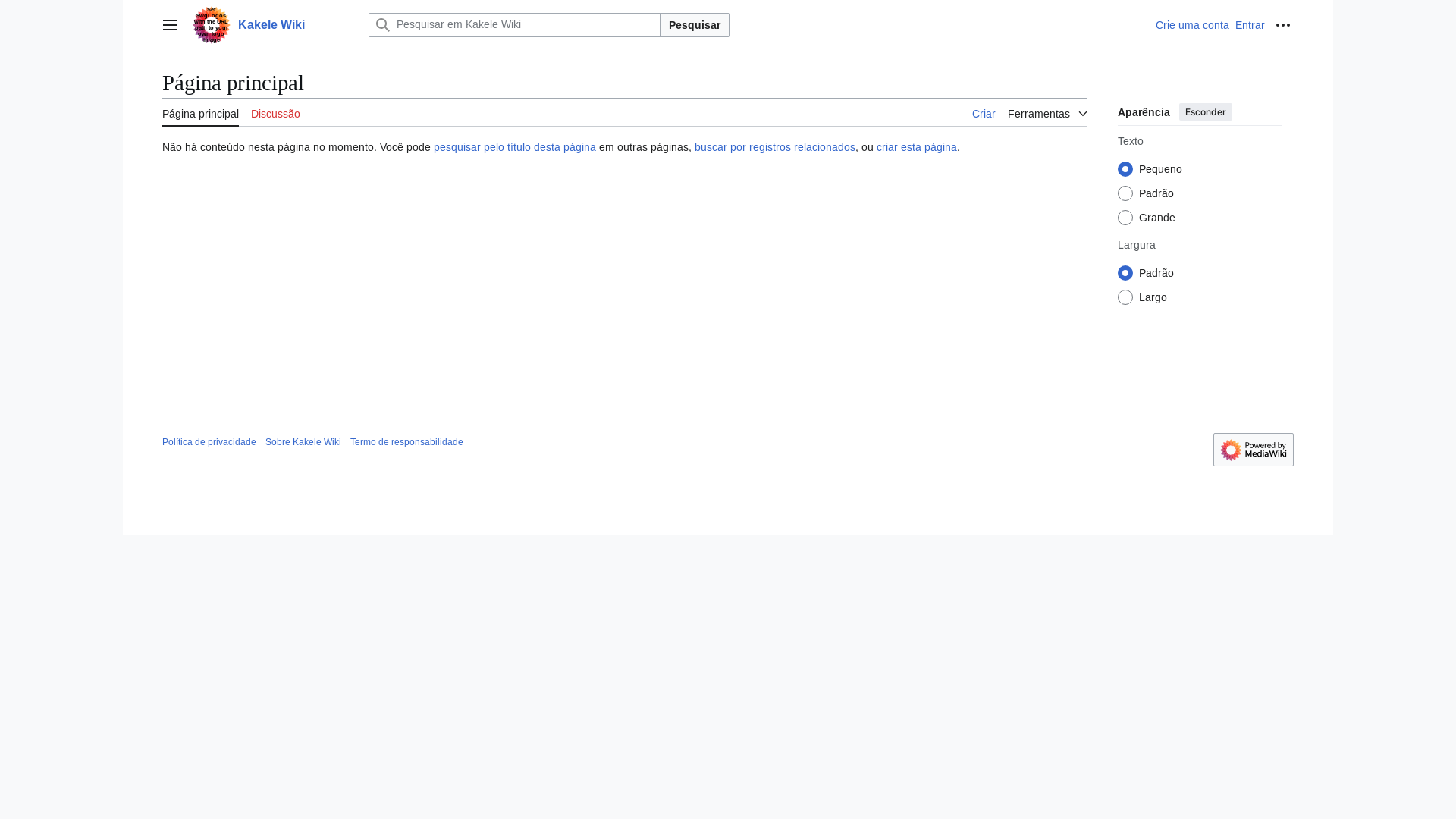 website screenshot of https://kakelewiki.com.br/