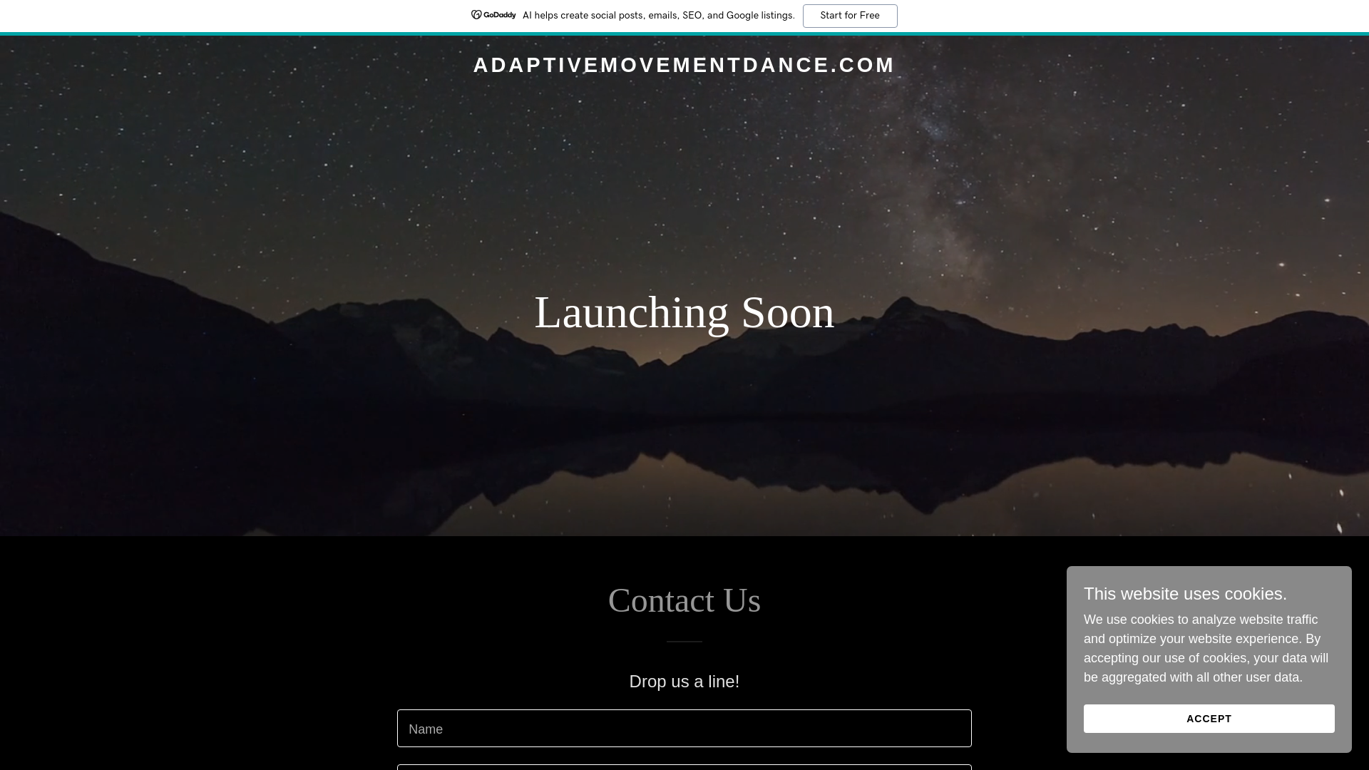 website screenshot of https://adaptivemovementdance.com/