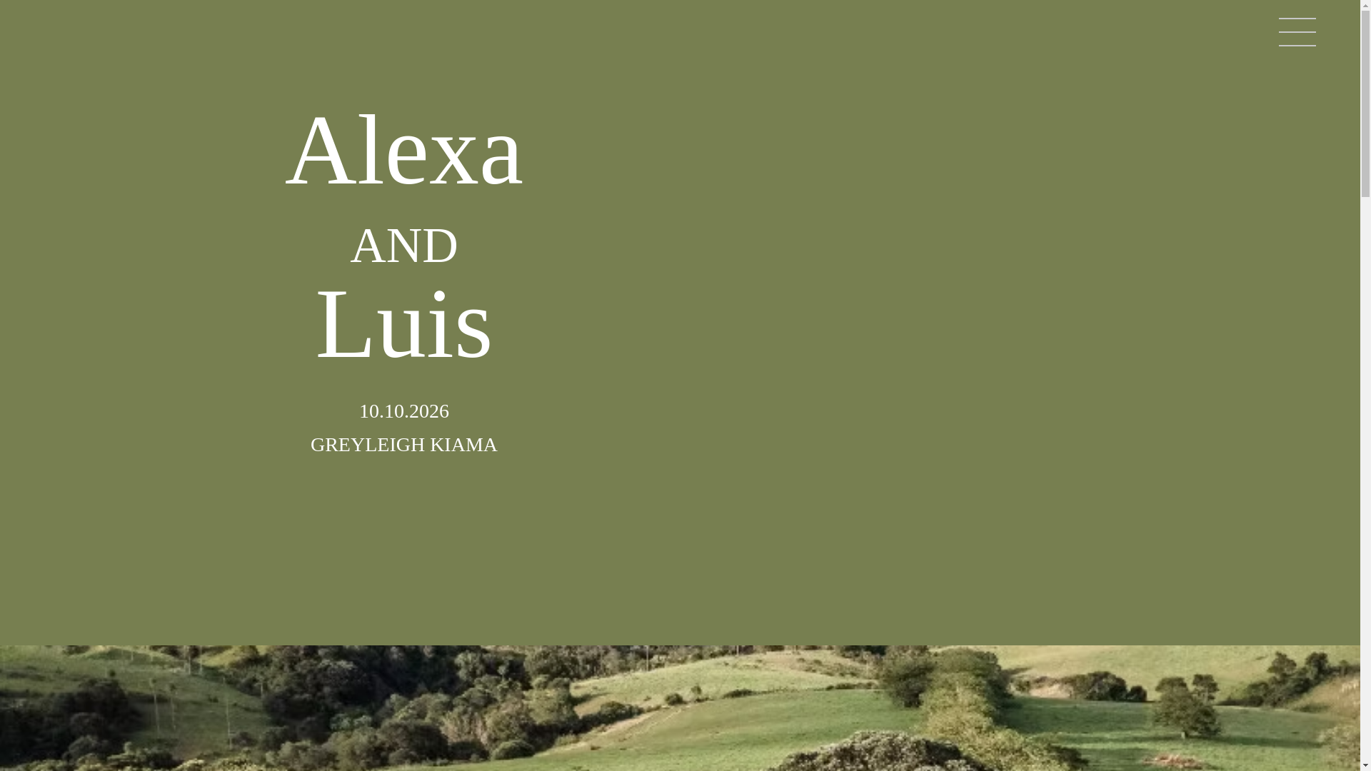 website screenshot of https://alexaandluis.com.au/