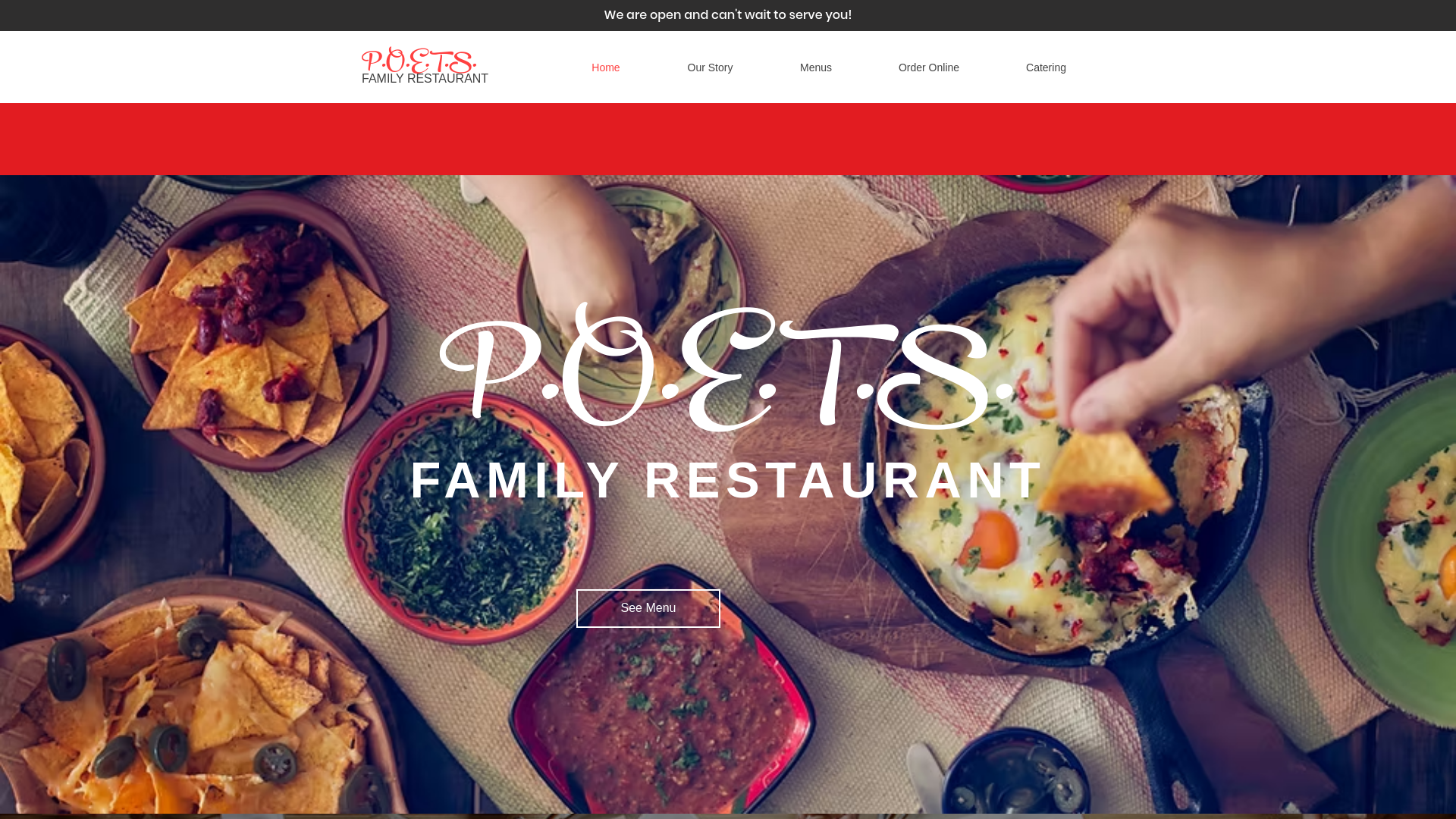 website screenshot of https://eatatpoets.pages.dev/