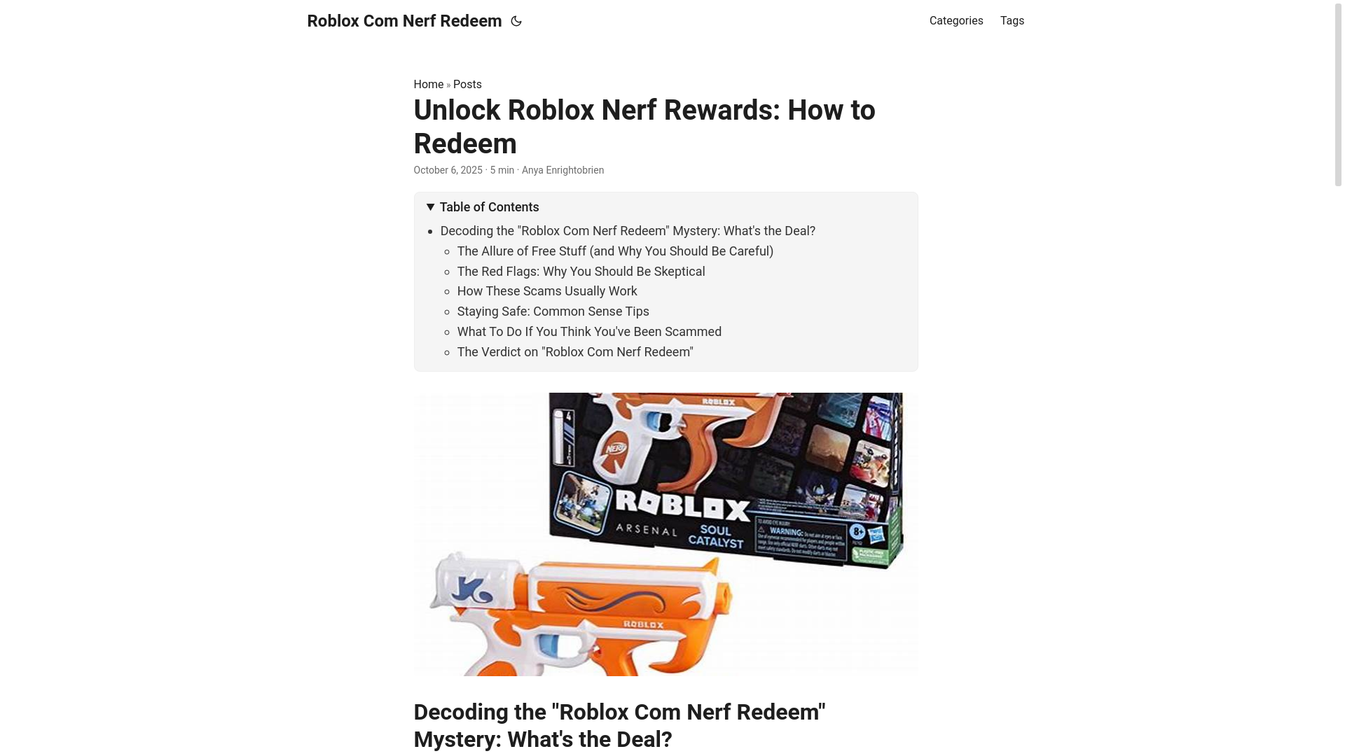 website screenshot of https://roblox-com-nerf-redeem.pages.dev/