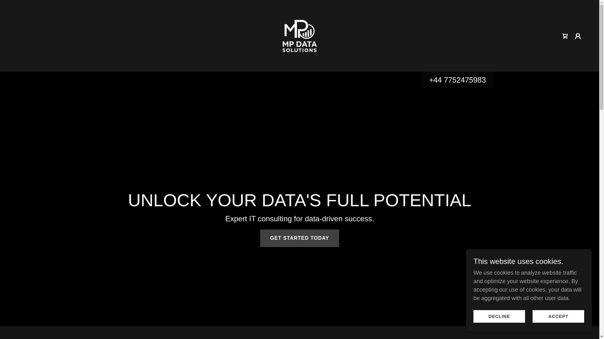 website screenshot of https://mpdatasolutions.com/
