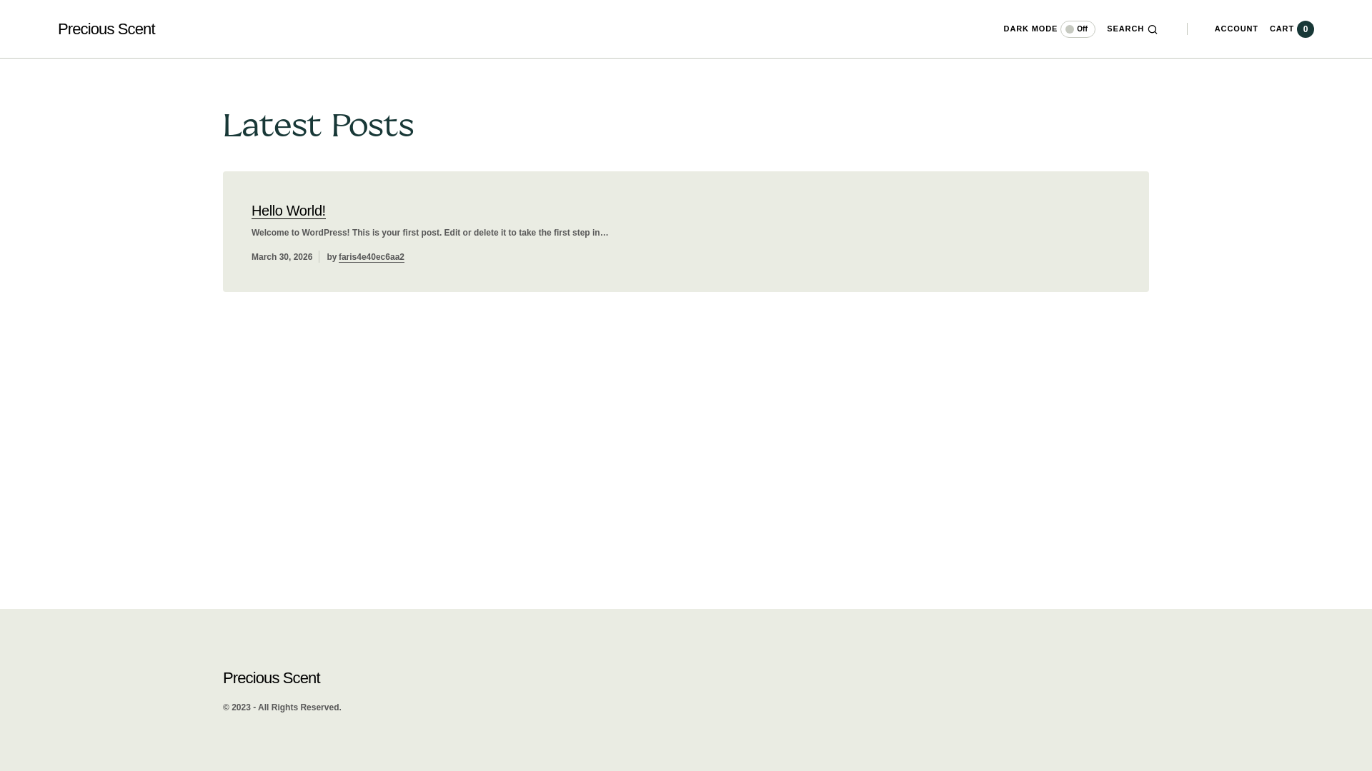 website screenshot of https://precious-scent.com
