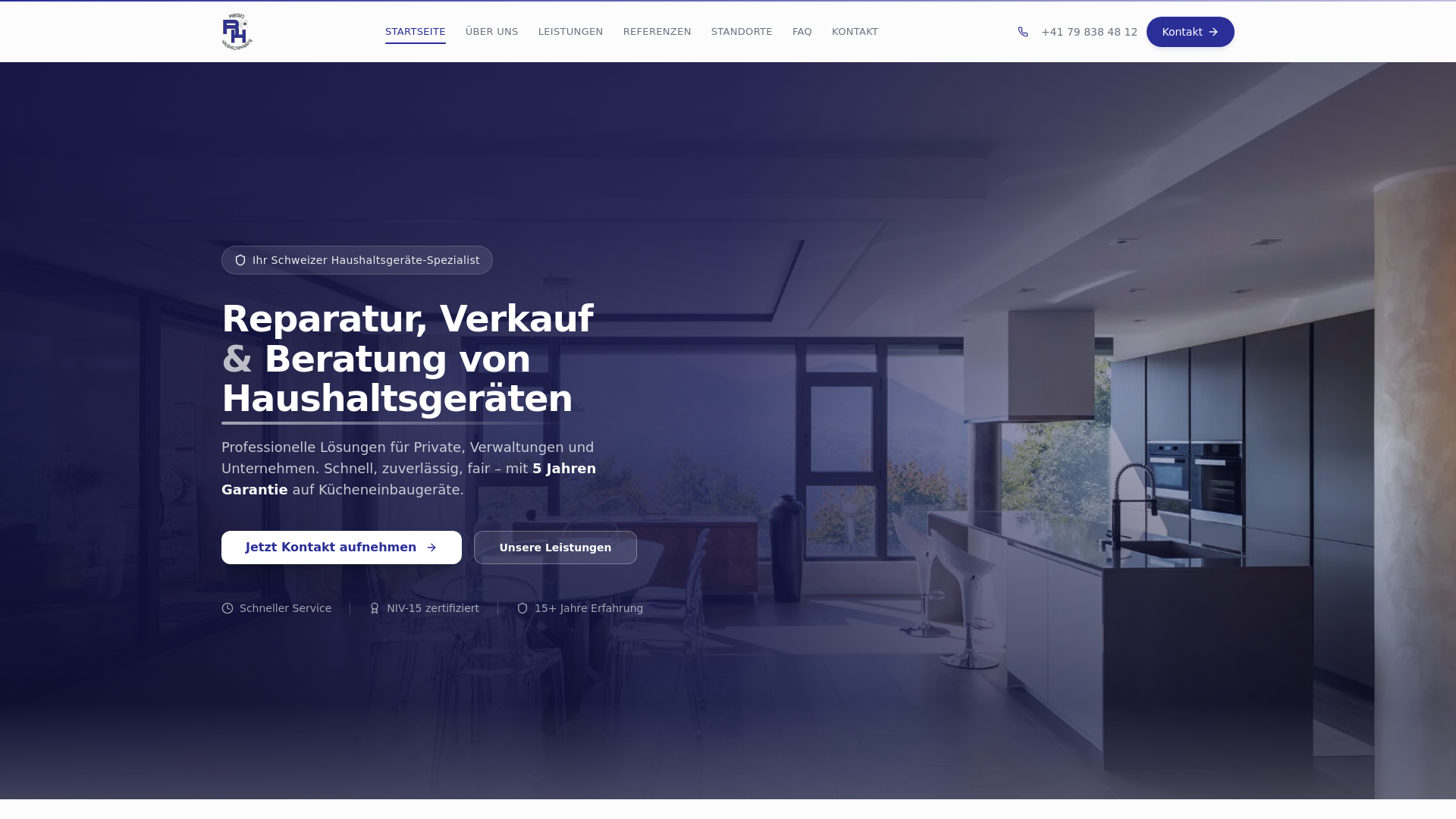 website screenshot of https://haushaltapparate-schweiz.ch/