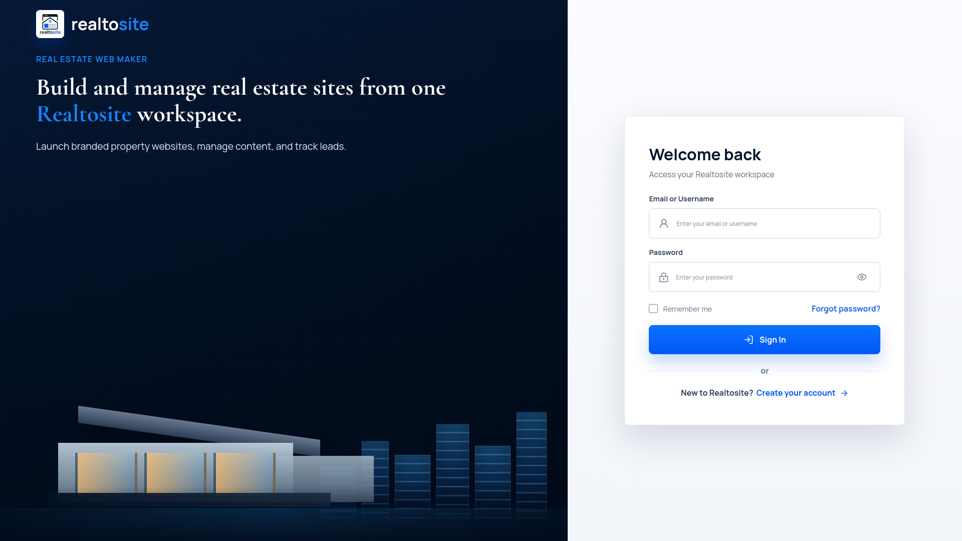 website screenshot of https://builder.realto.site/