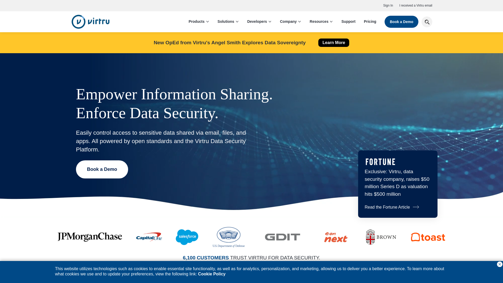 website screenshot of https://jpmchase.secure.virtru.com/