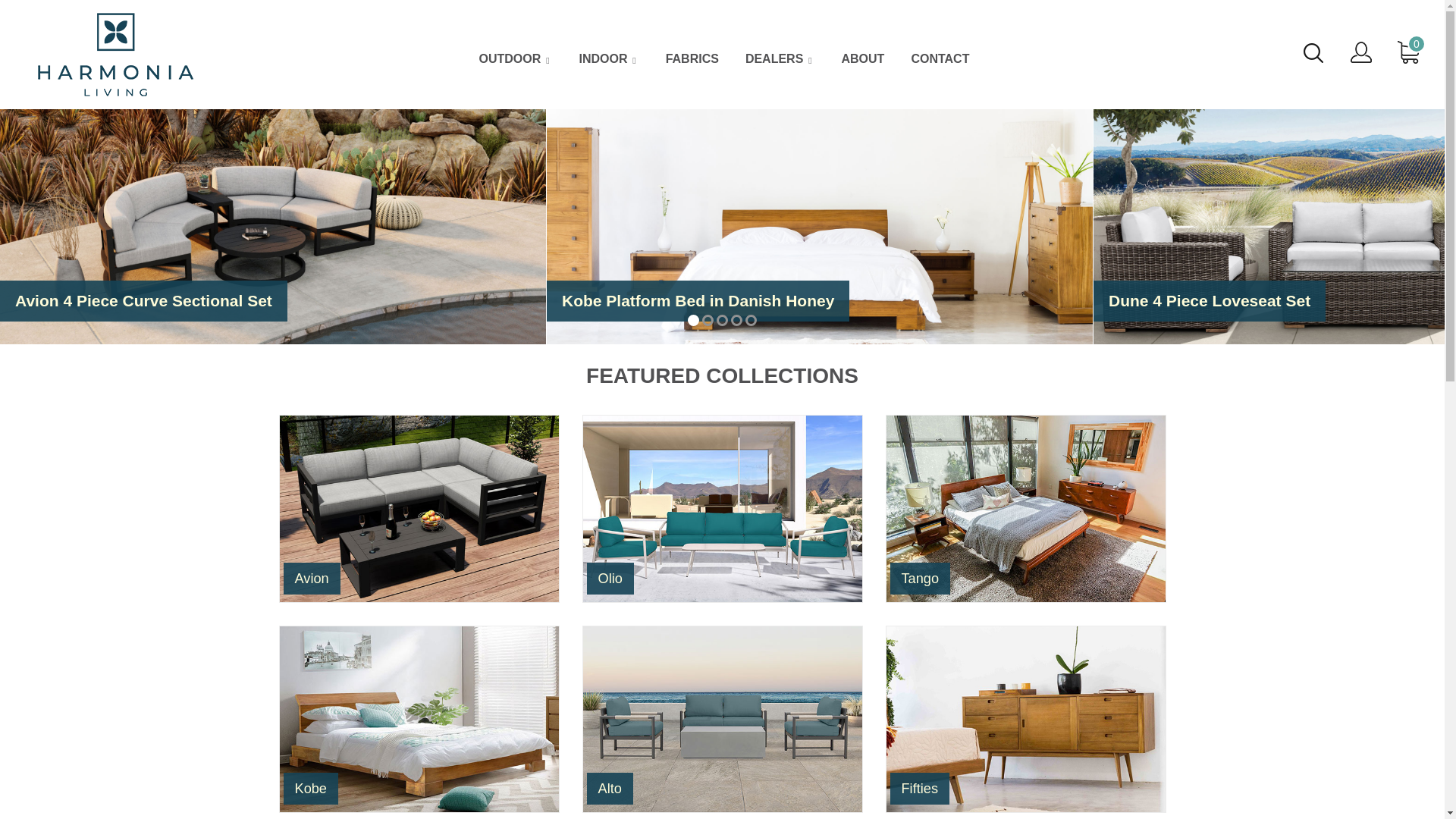 website screenshot of http://harmonialiving.com/