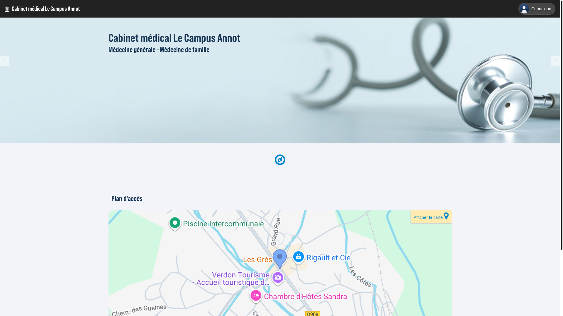 website screenshot of https://cabinetmedical-campusannot.fr/