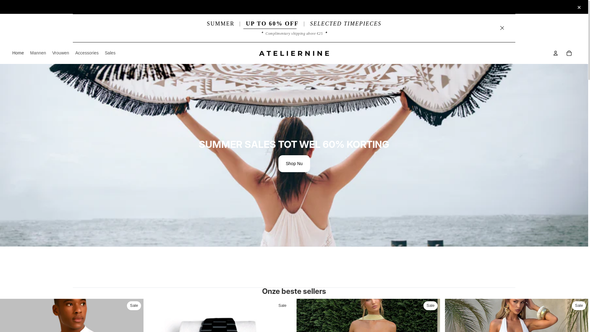 website screenshot of https://ateliernine.nl/