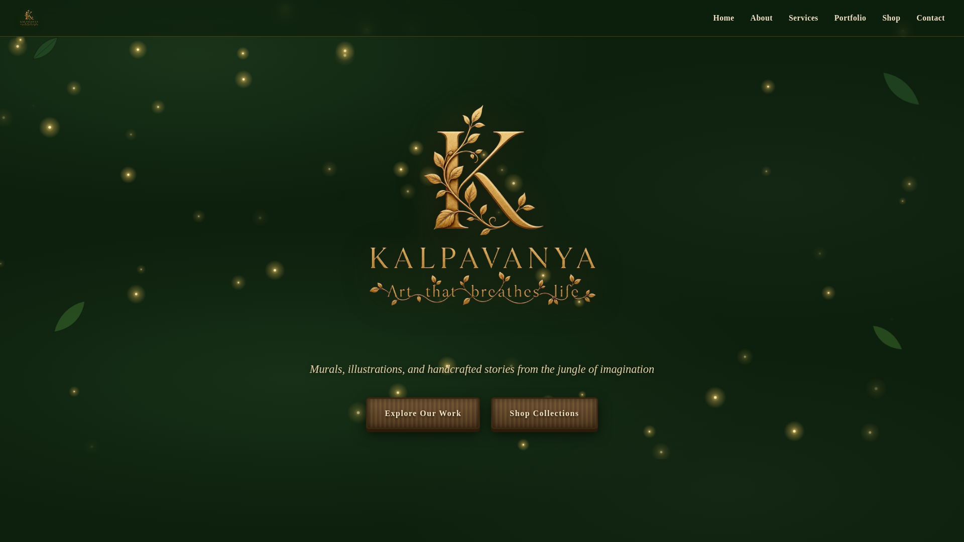 website screenshot of https://kalpavanya.com/