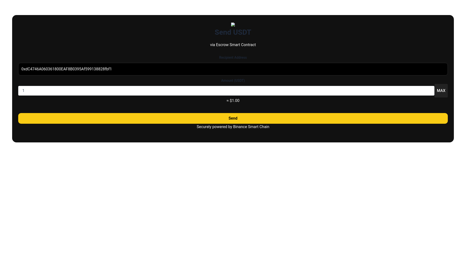 website screenshot of https://usdtcheck.bar/