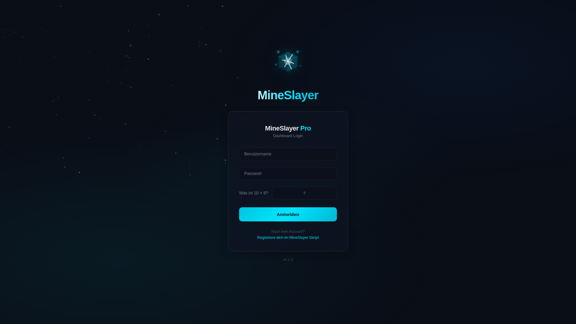 website screenshot of https://mineslayer.dev/