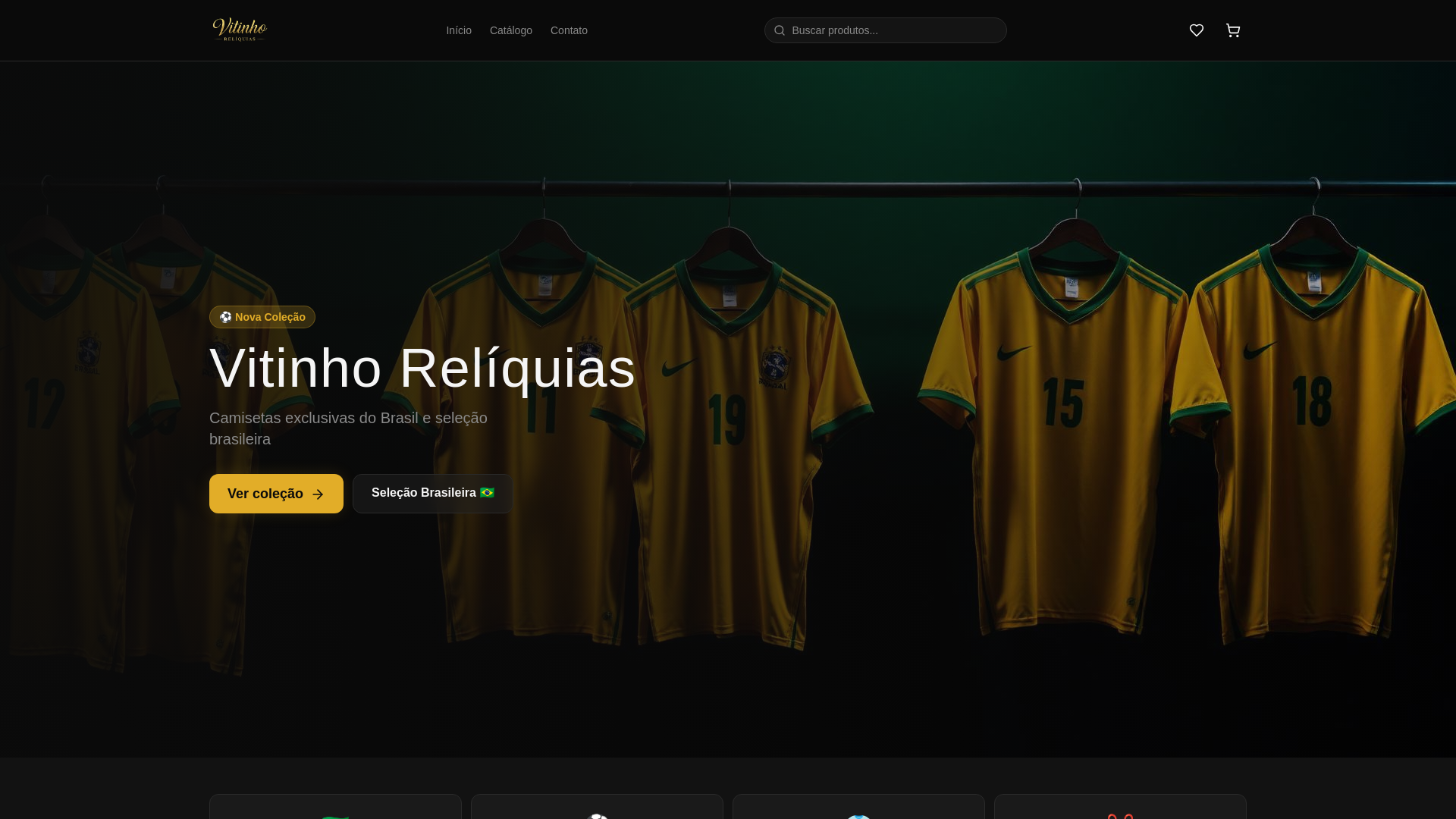 website screenshot of https://vitinhoreliquias.com/