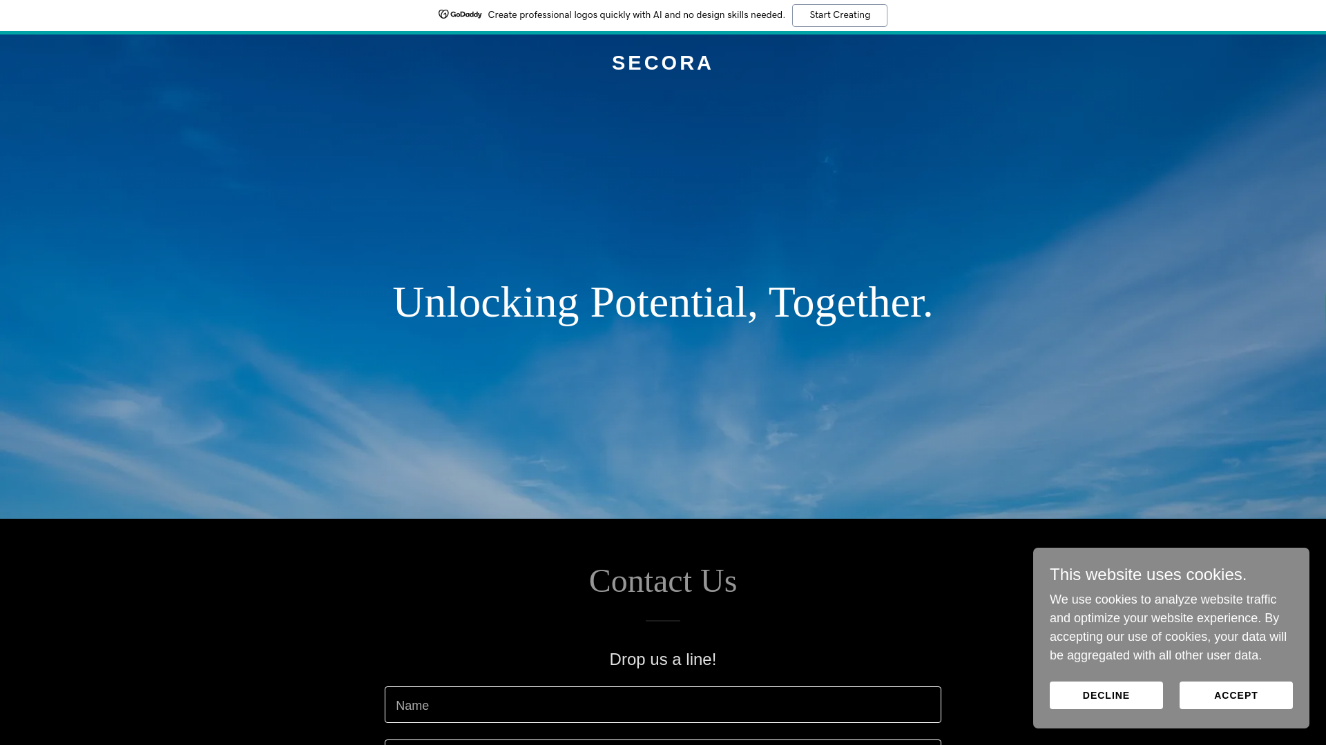 website screenshot of https://secorahealth.co.uk/