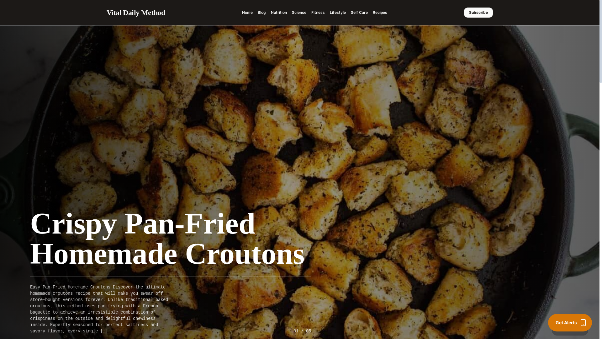 website screenshot of https://vitaldailymethod.com/