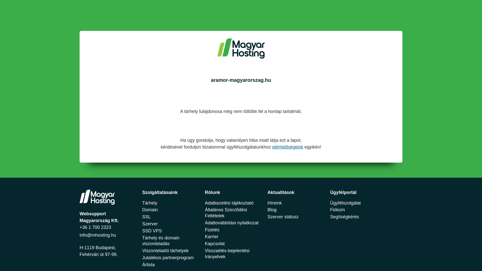 website screenshot of https://aramor-magyarorszag.hu/