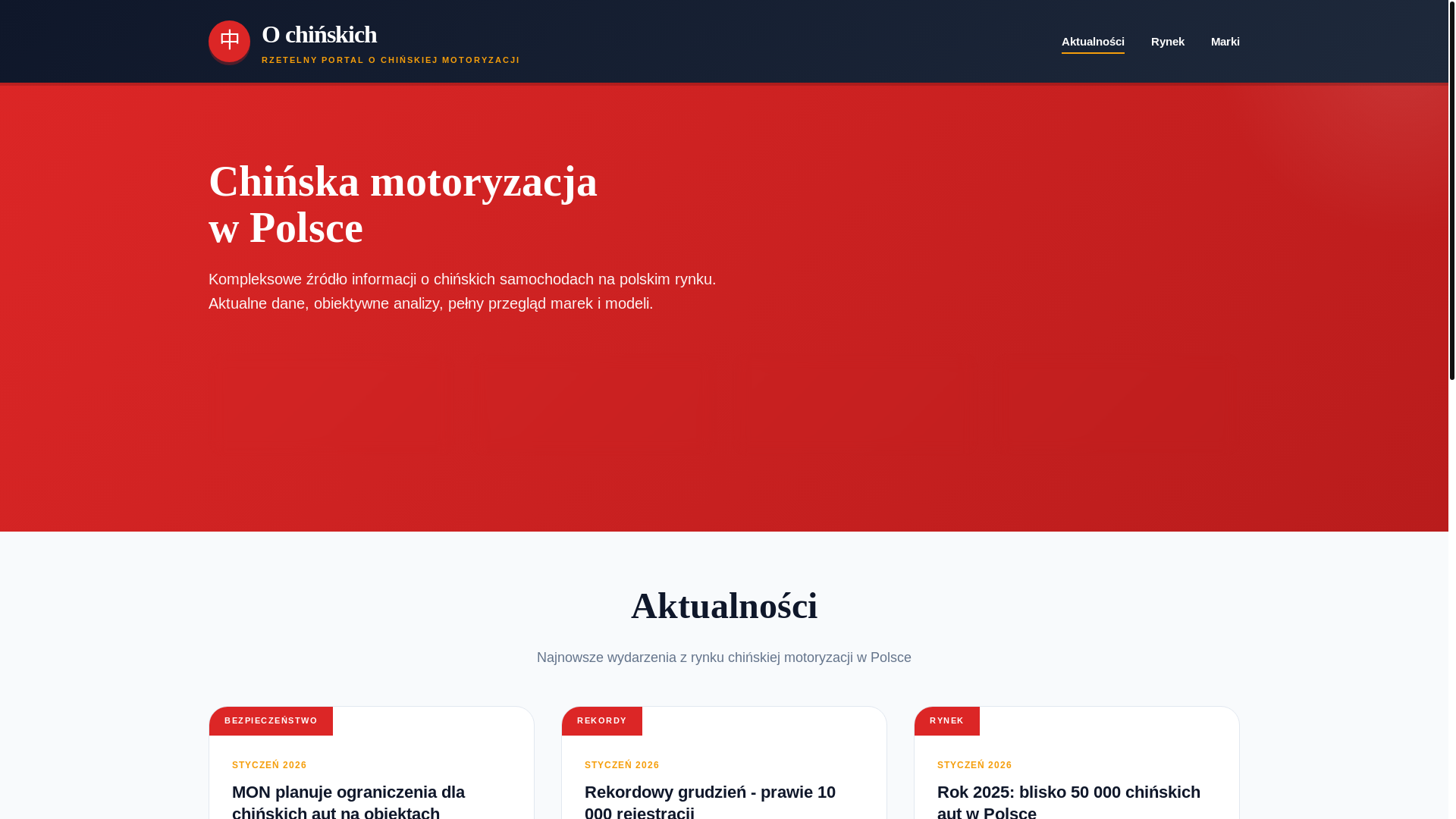 website screenshot of https://ochinskich.pl/